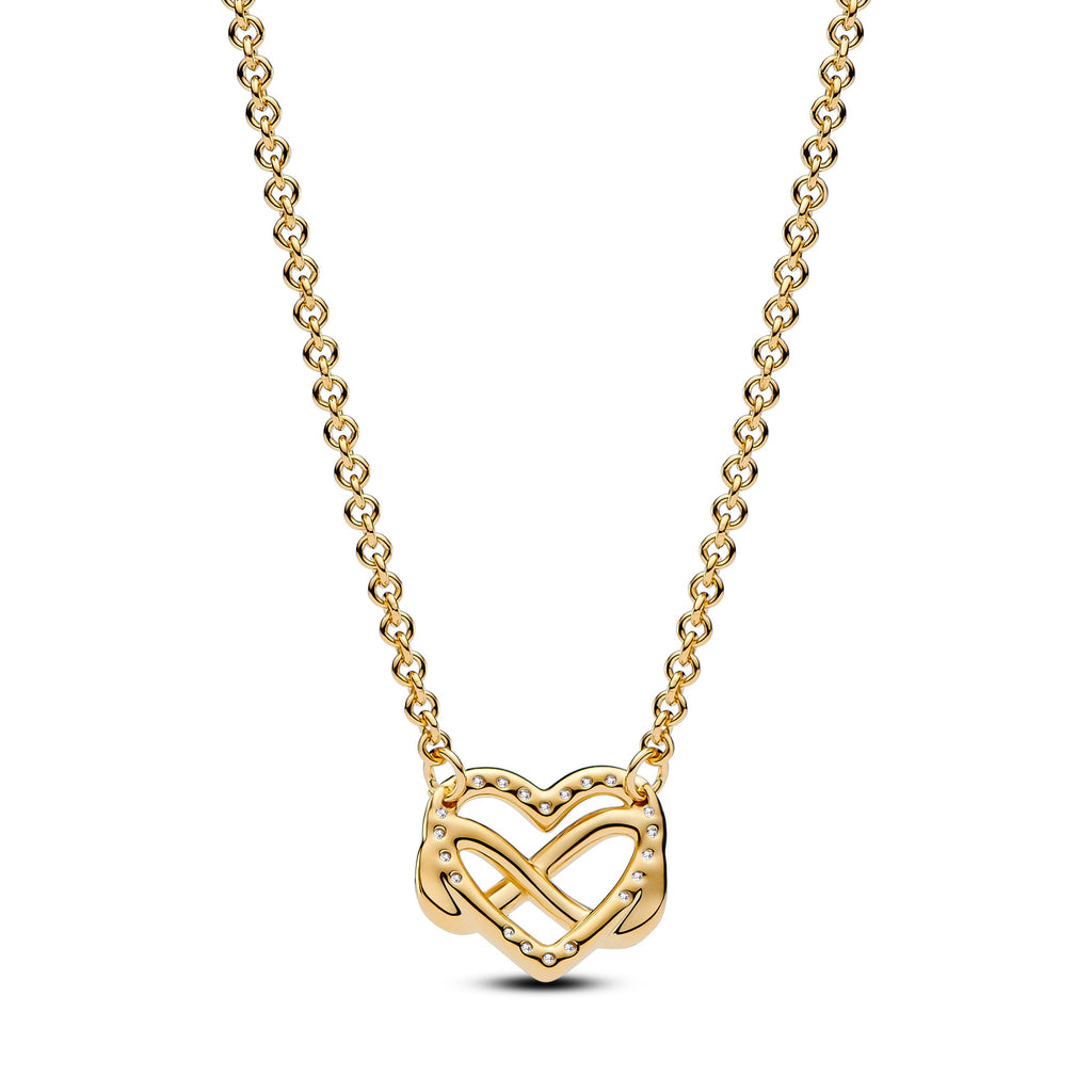 Sparkling Infinity Heart Collier Necklace