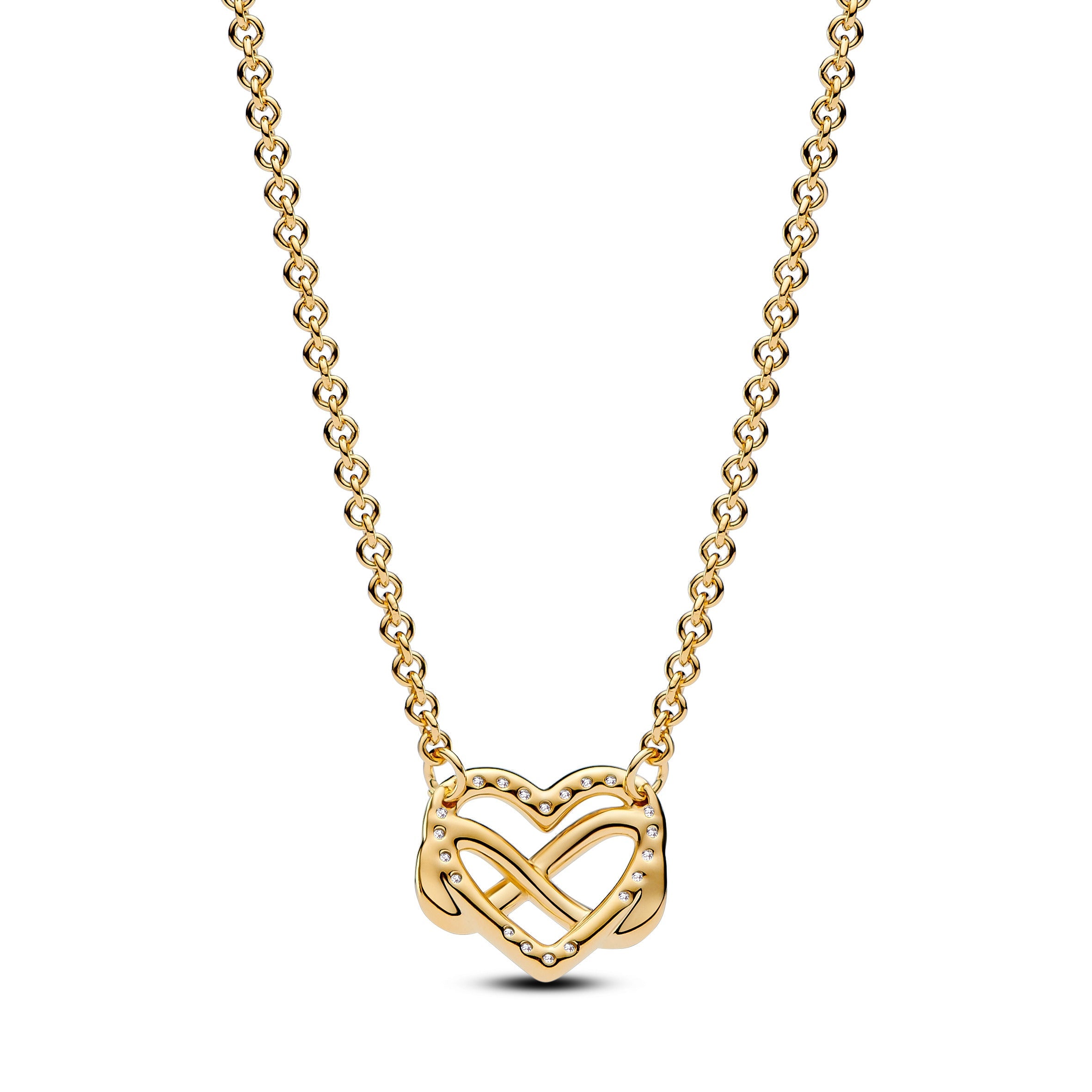 Sparkling Infinity Heart Collier Necklace