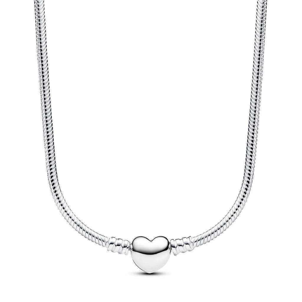 Pandora Moments Heart Clasp Snake Chain Necklace