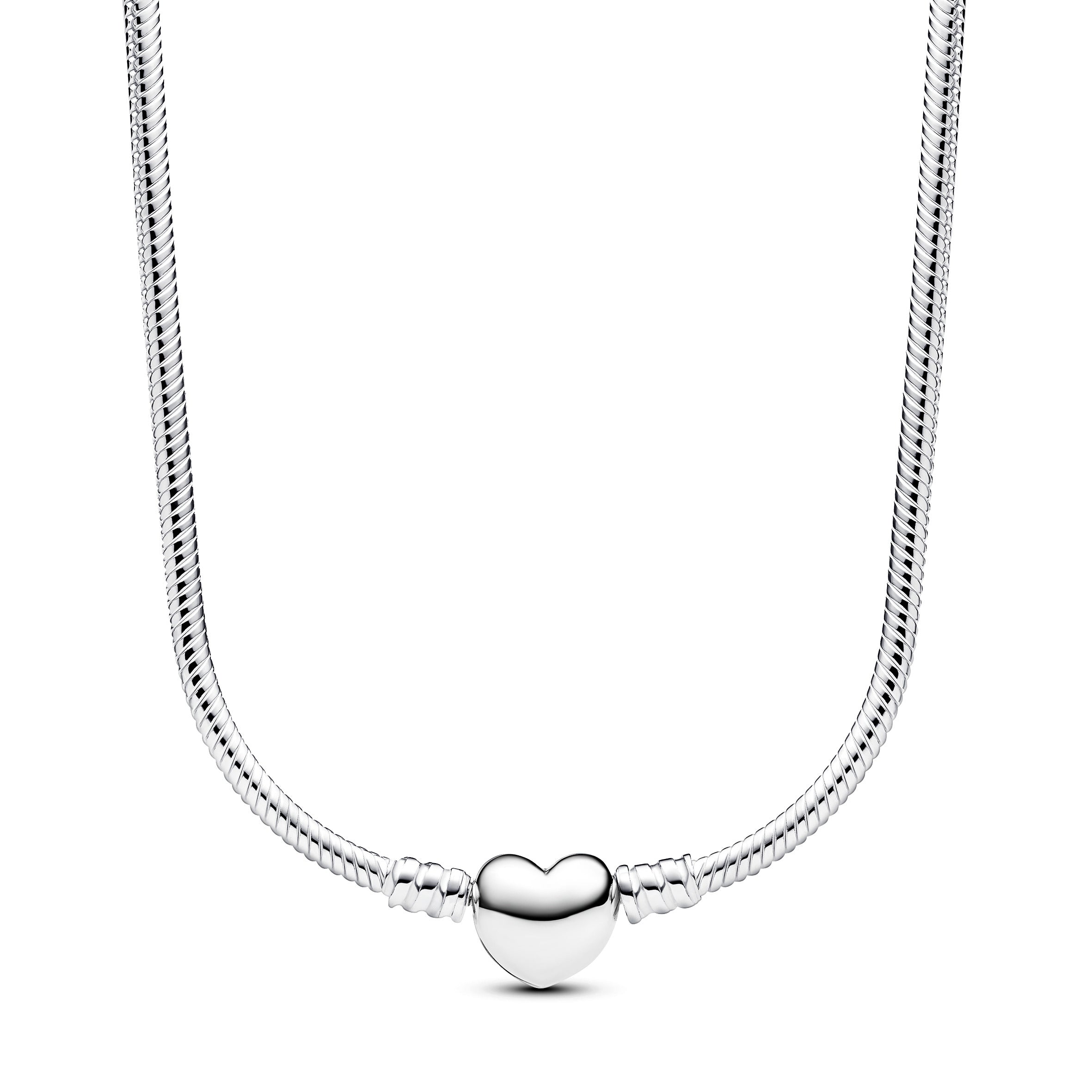 Pandora Moments Heart Clasp Snake Chain Necklace