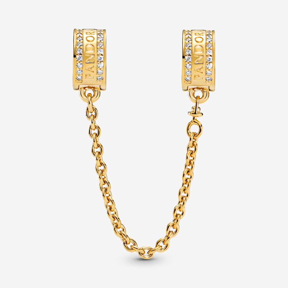 Pandora Logo Safety Chain Clip Charm