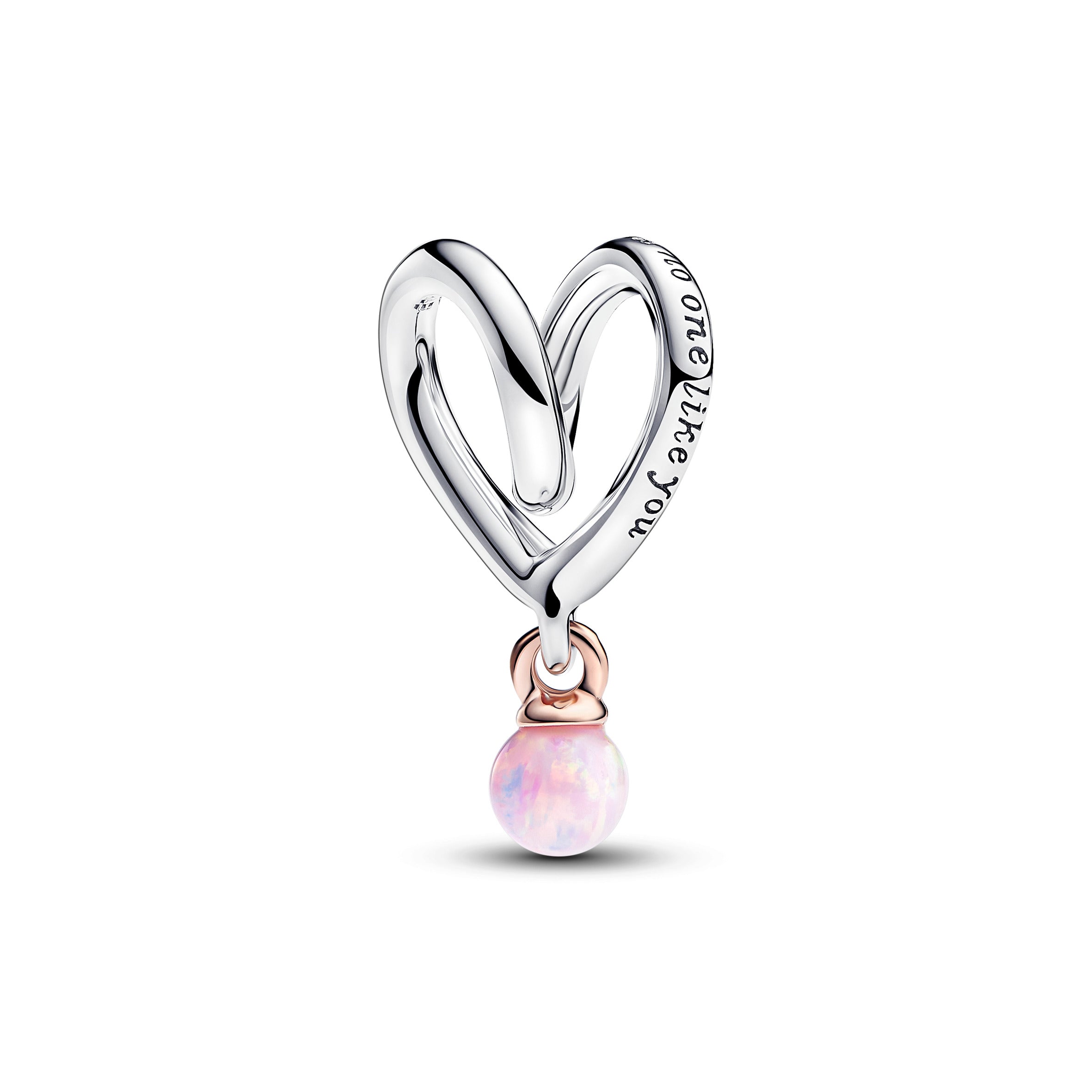 Two-tone Wrapped Heart Charm