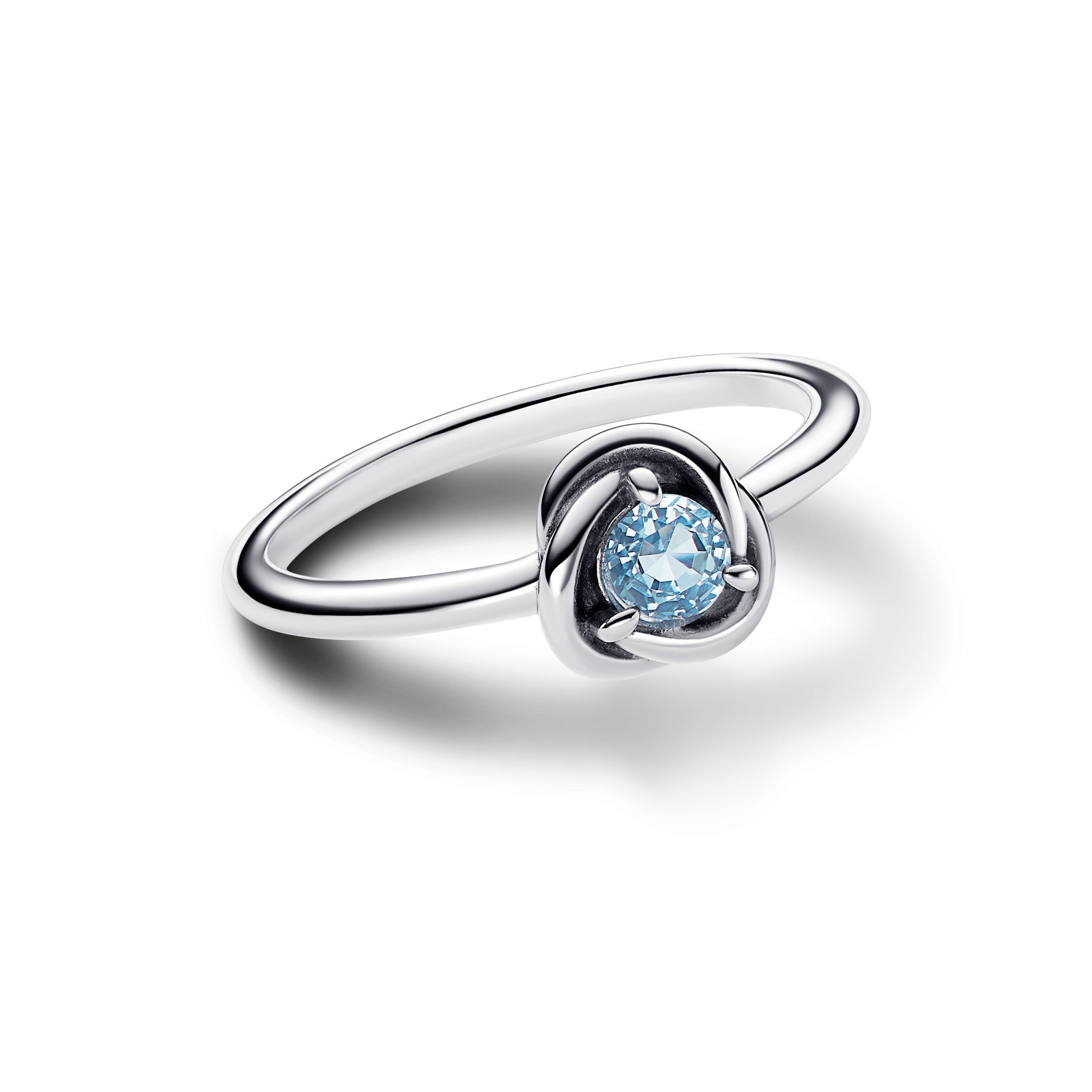 Sea Aqua Blue Eternity Circle Ring