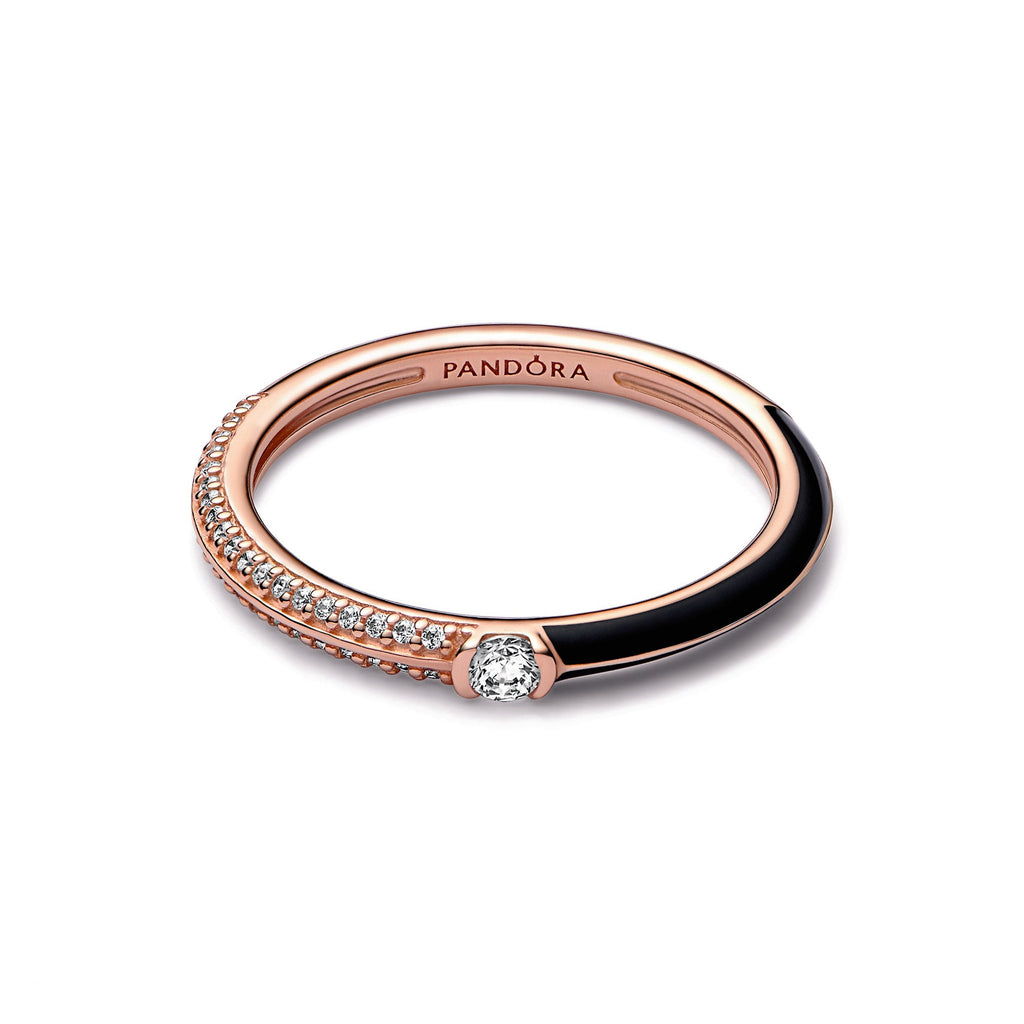 Pandora ME Pavé & Black Dual Ring