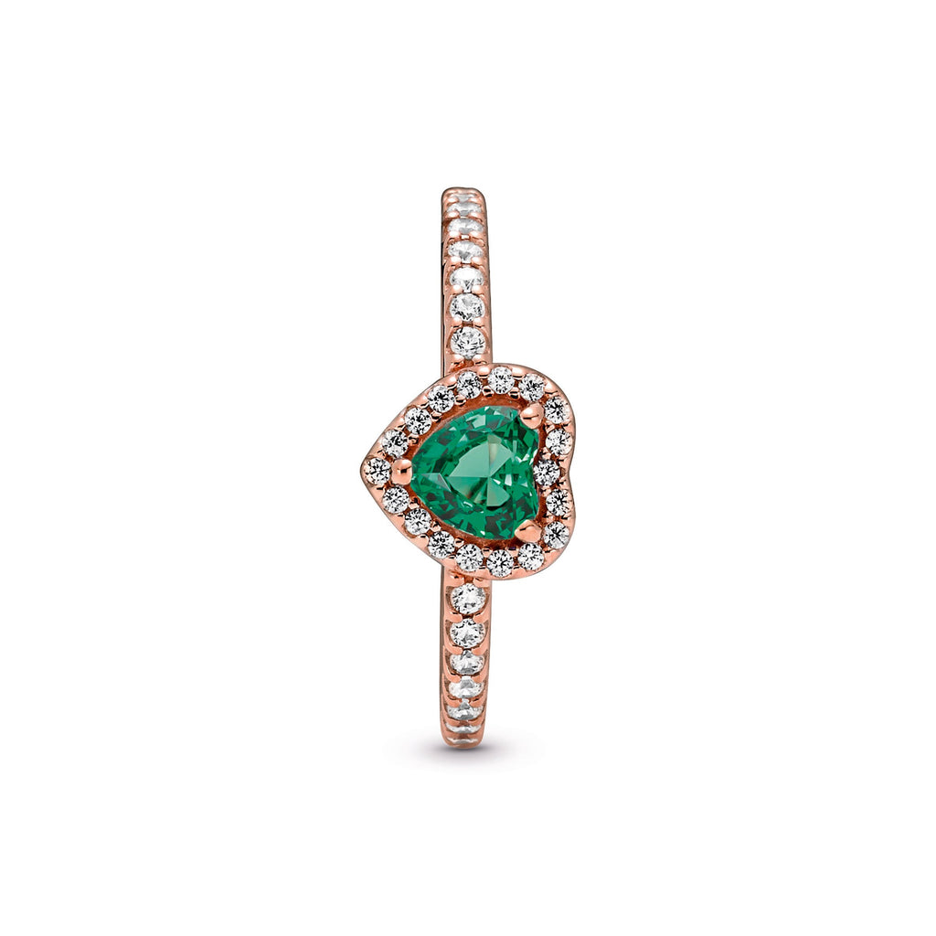 Sparkling Elevated Heart Ring