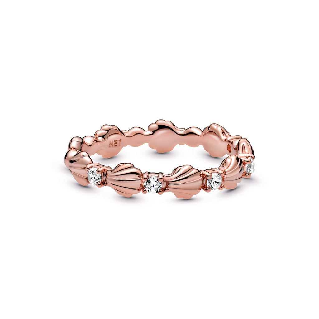 Sparkling Seashell Band Ring