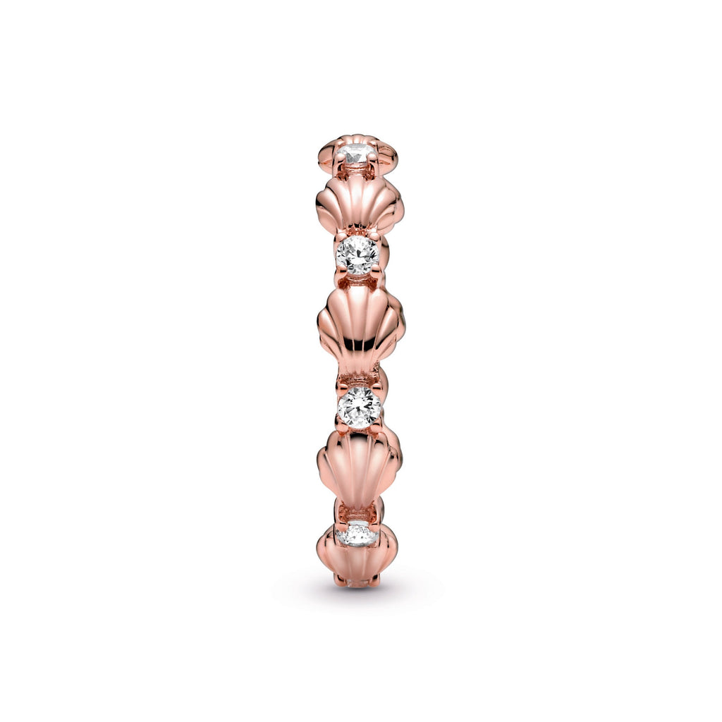 Sparkling Seashell Band Ring