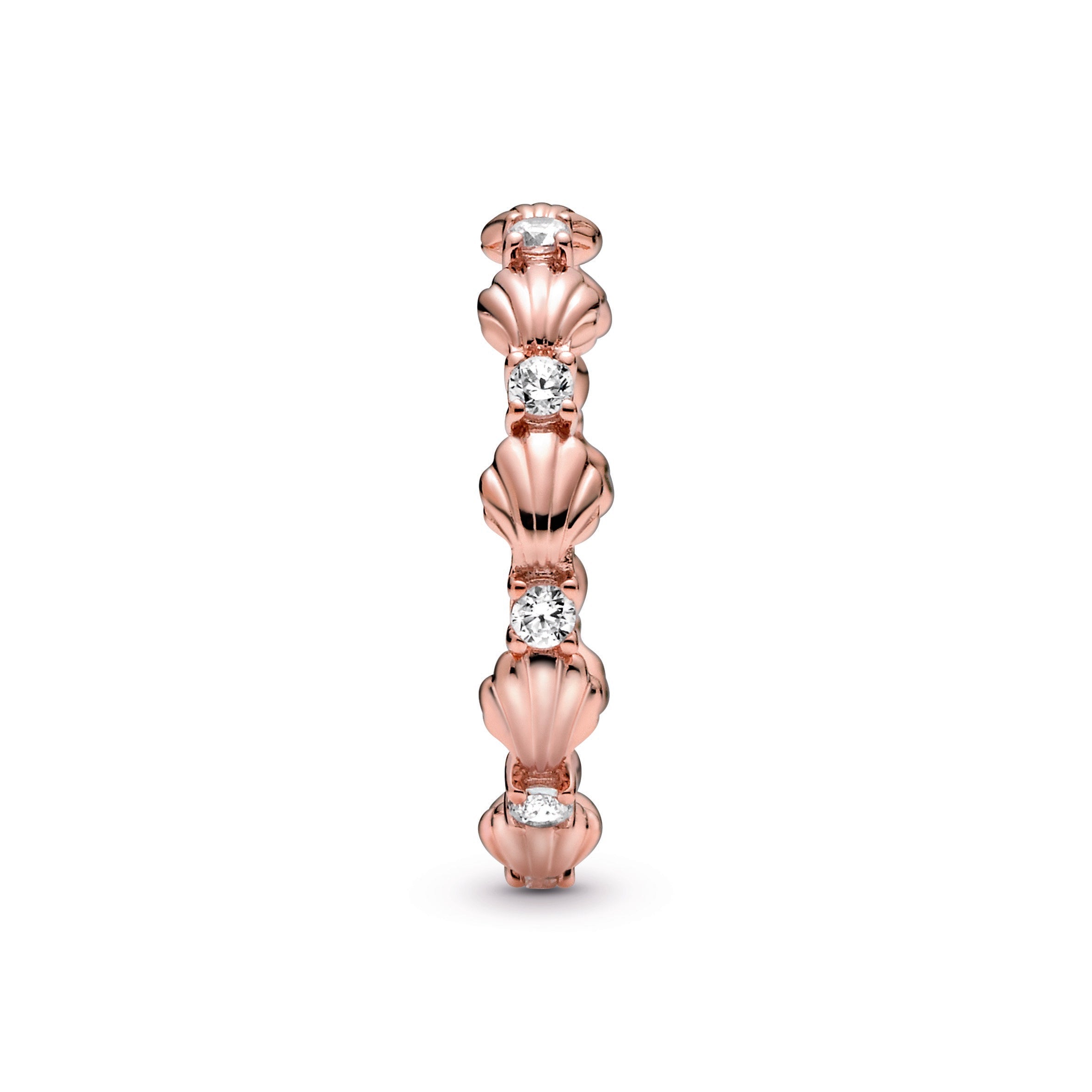 Sparkling Seashell Band Ring
