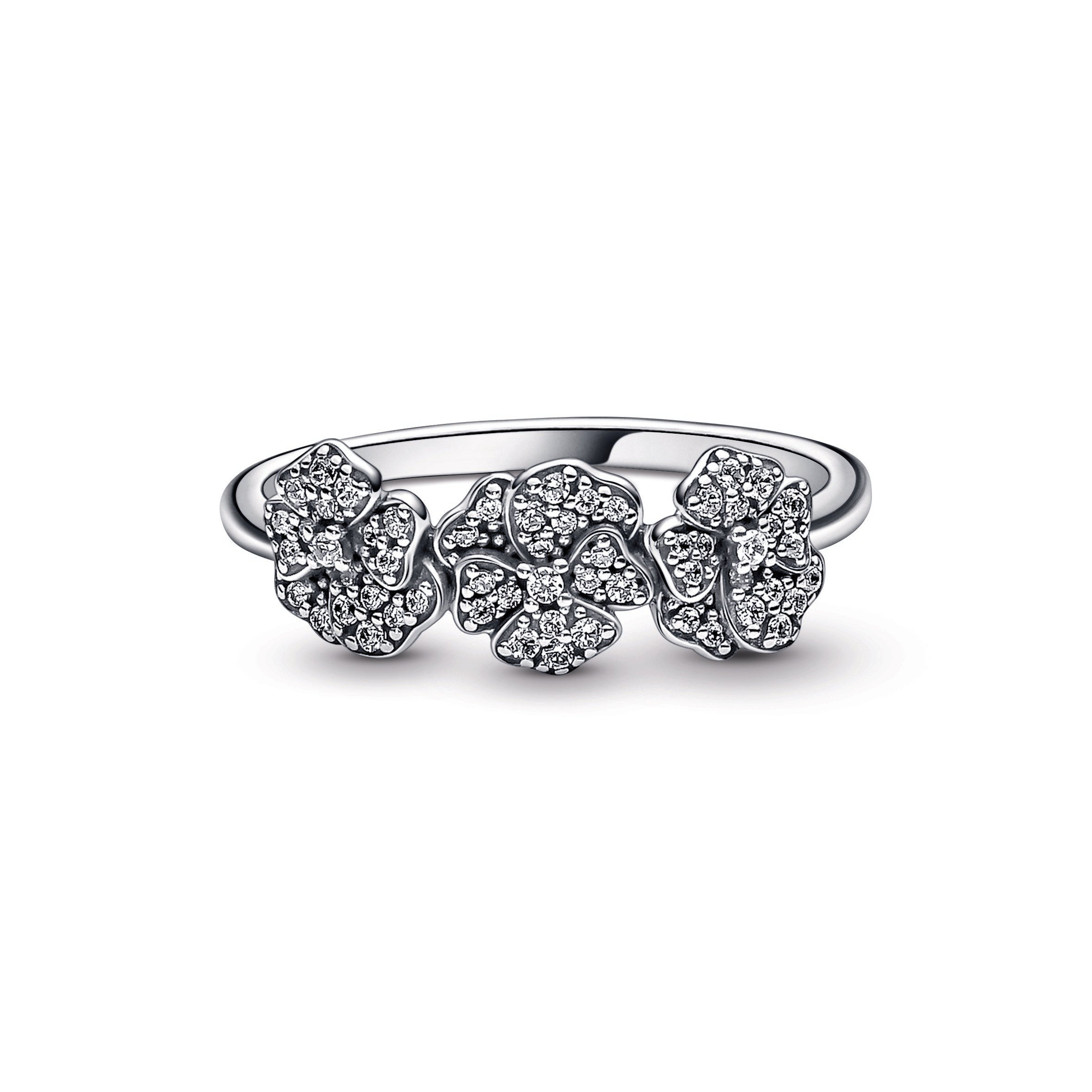 Triple Pansy Flower Ring