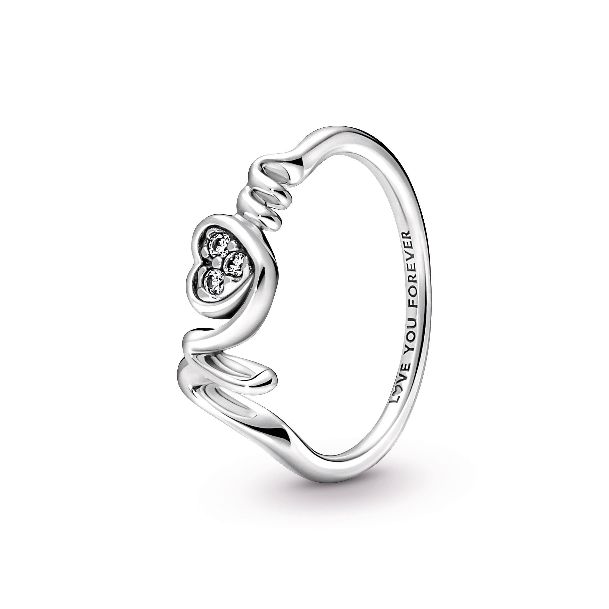 Mum Pavé Heart Ring