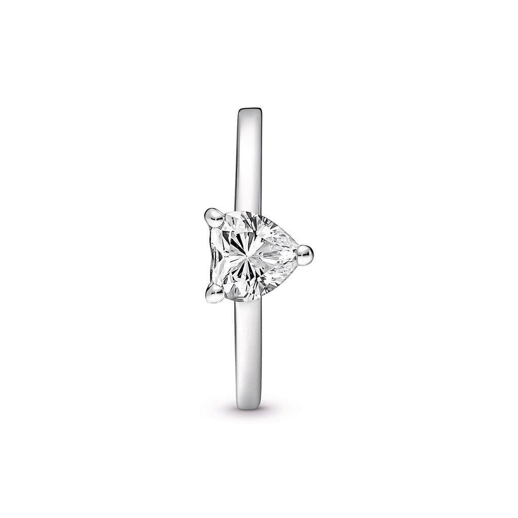 Sparkling Heart Solitaire Ring