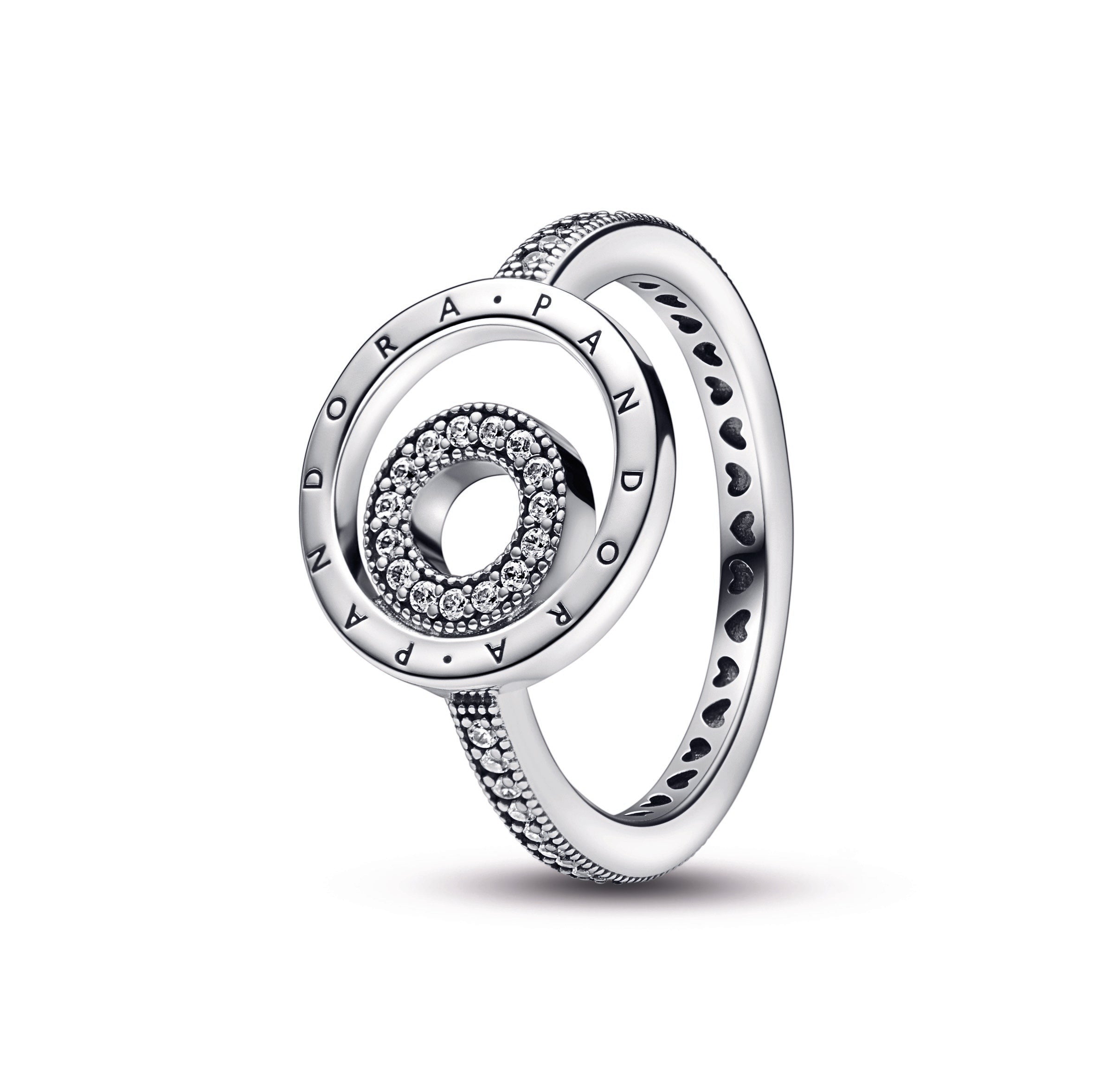 Pandora Signature Logo Circles Pavé Ring
