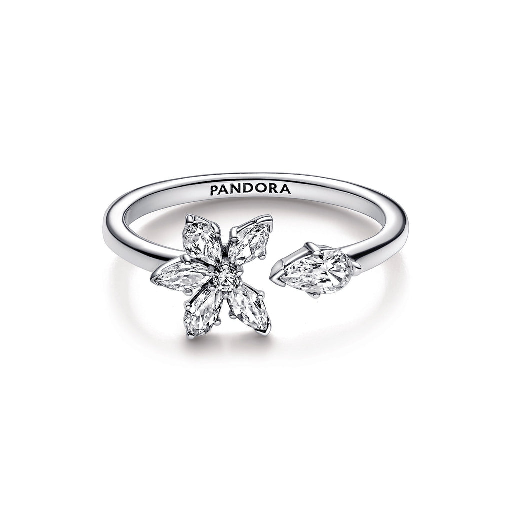Sparkling Herbarium Cluster Open Ring