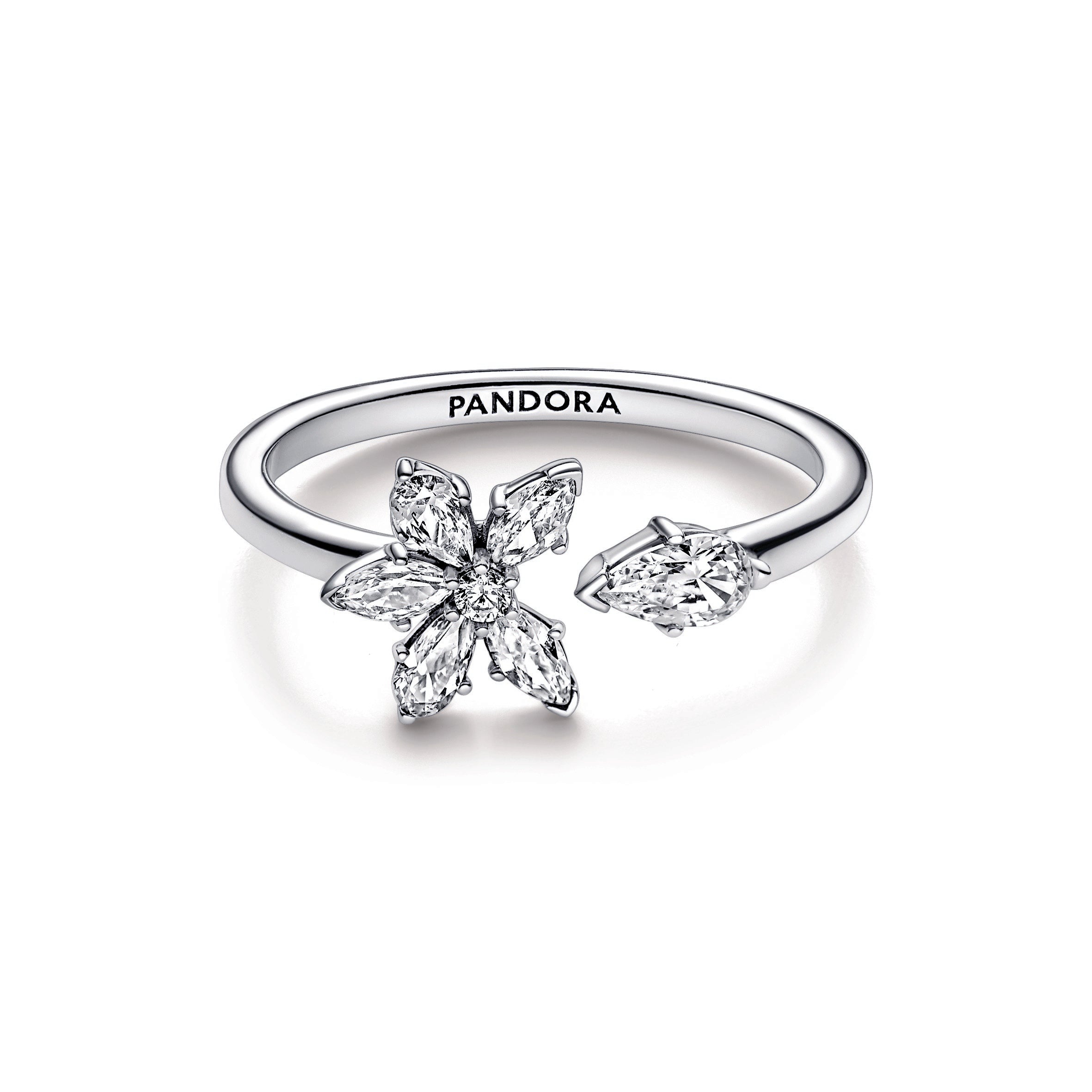 Sparkling Herbarium Cluster Open Ring