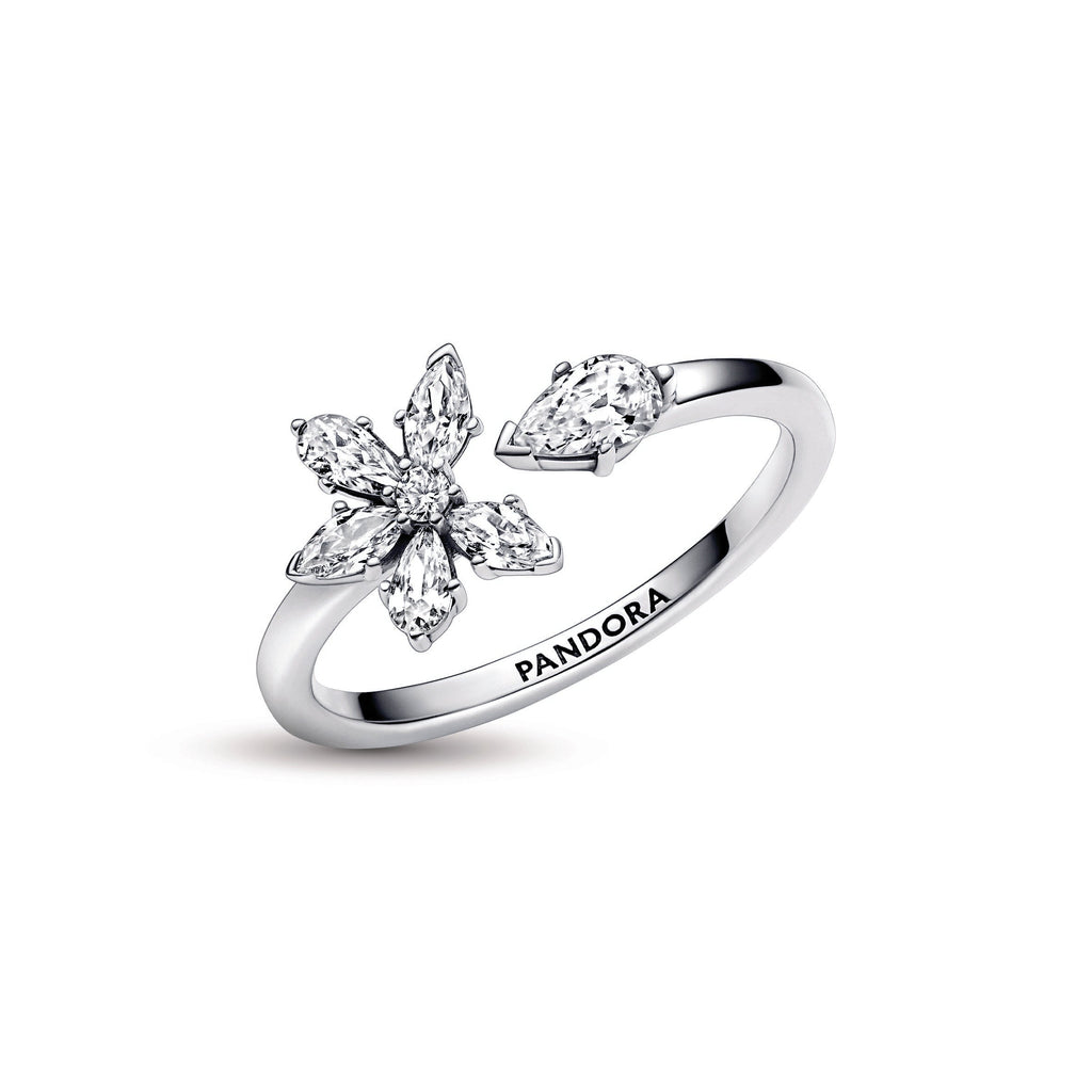 Sparkling Herbarium Cluster Open Ring