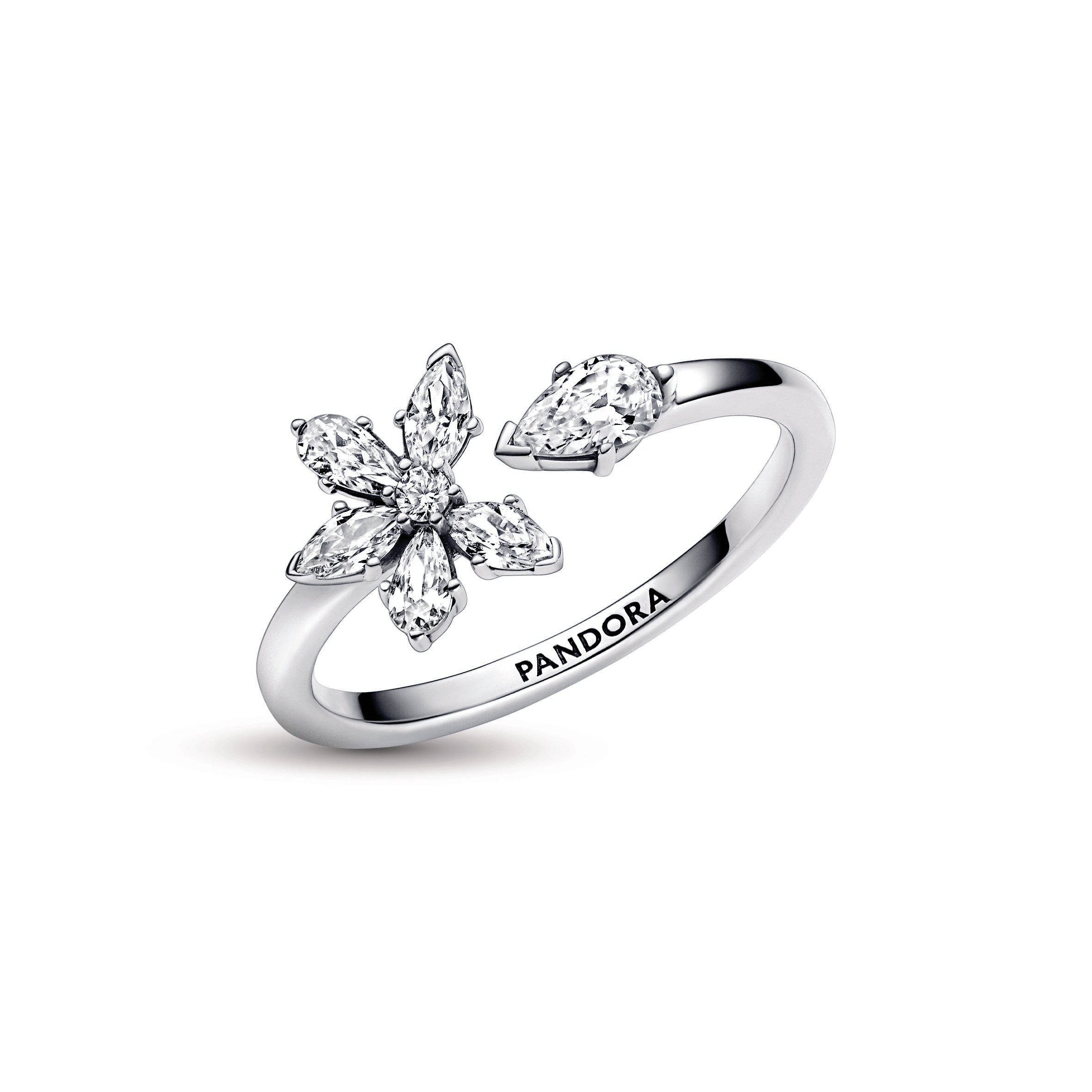 Sparkling Herbarium Cluster Open Ring