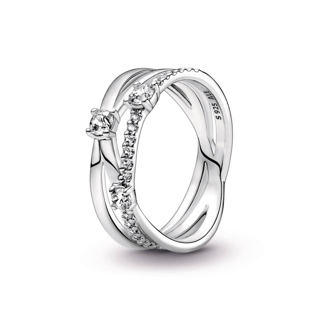 Sparkling Triple Band Ring