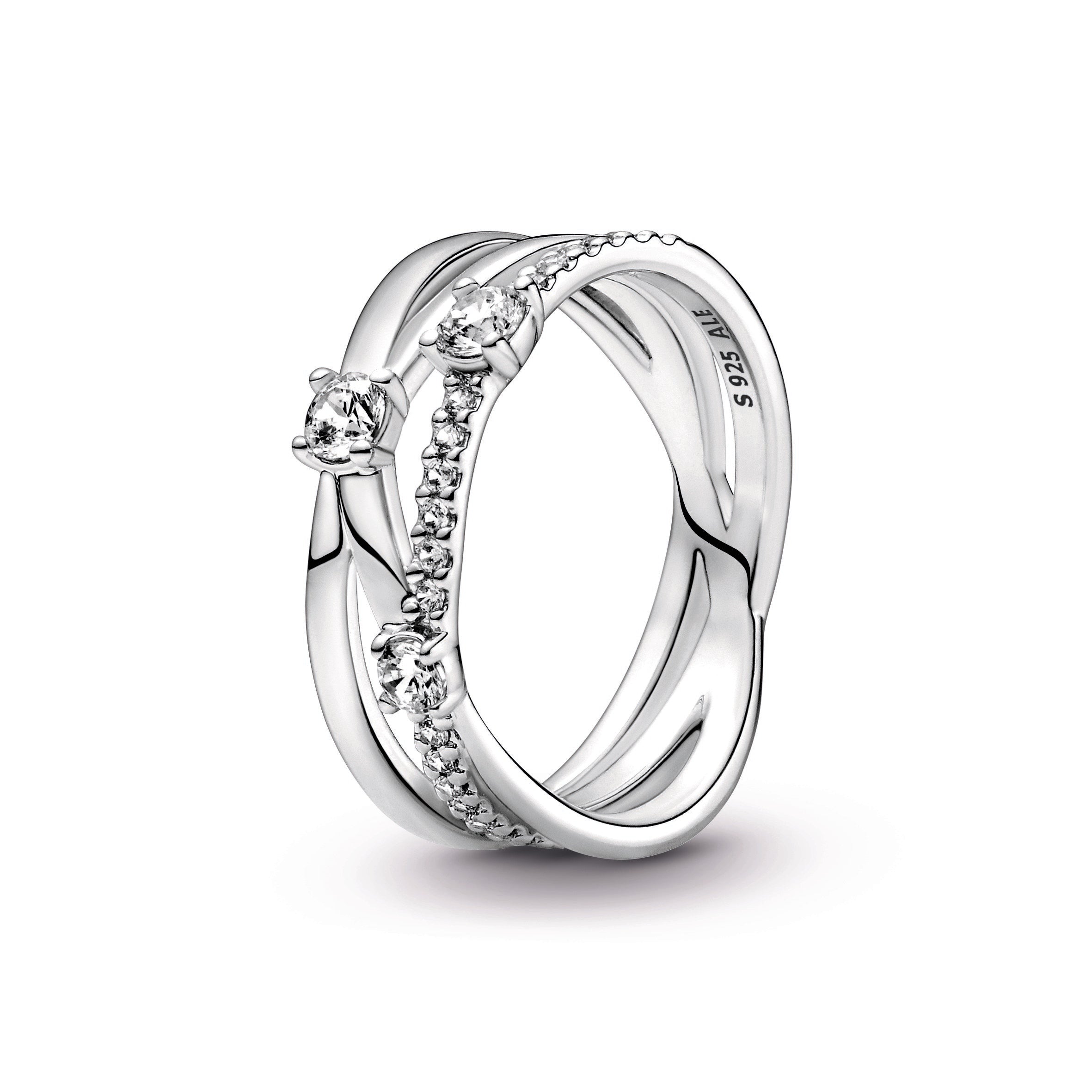 Sparkling Triple Band Ring