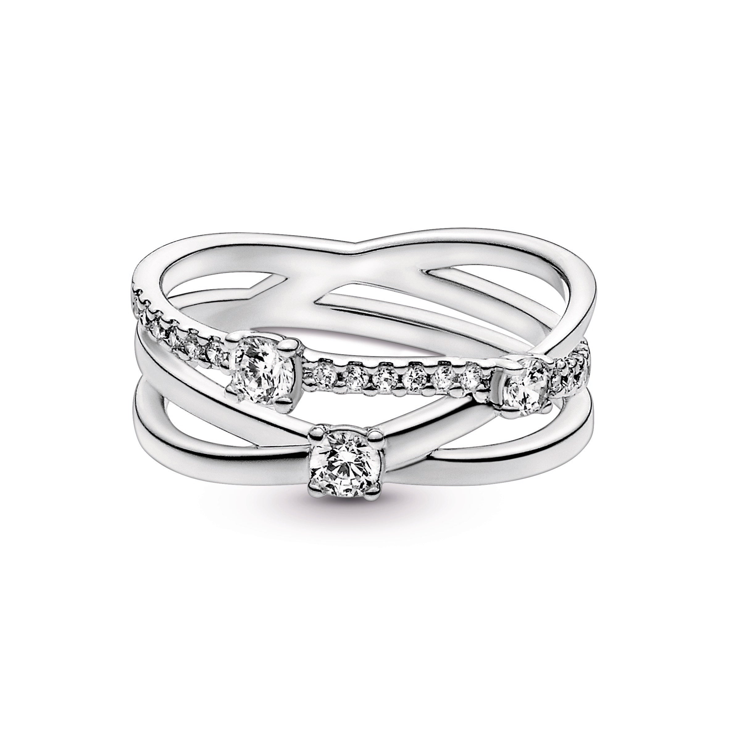 Sparkling Triple Band Ring