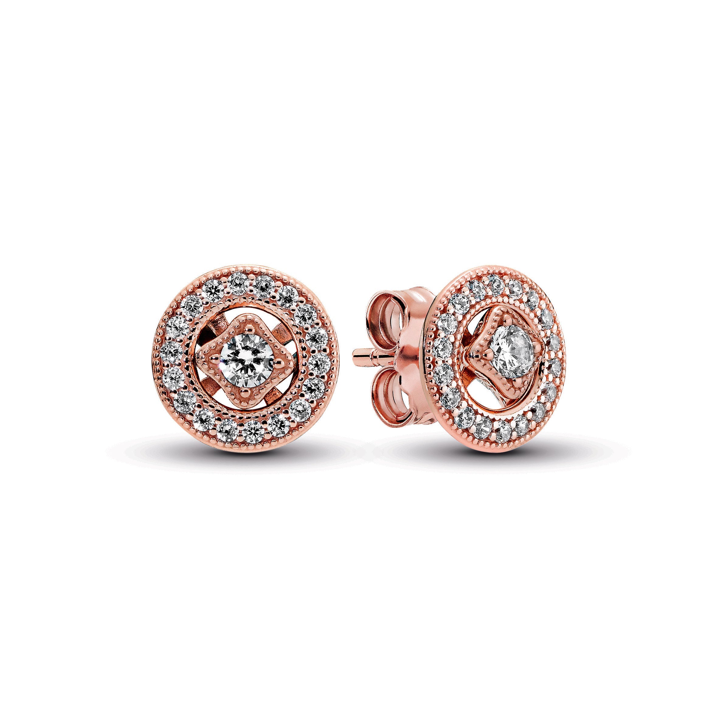 Vintage Circle Stud Earrings