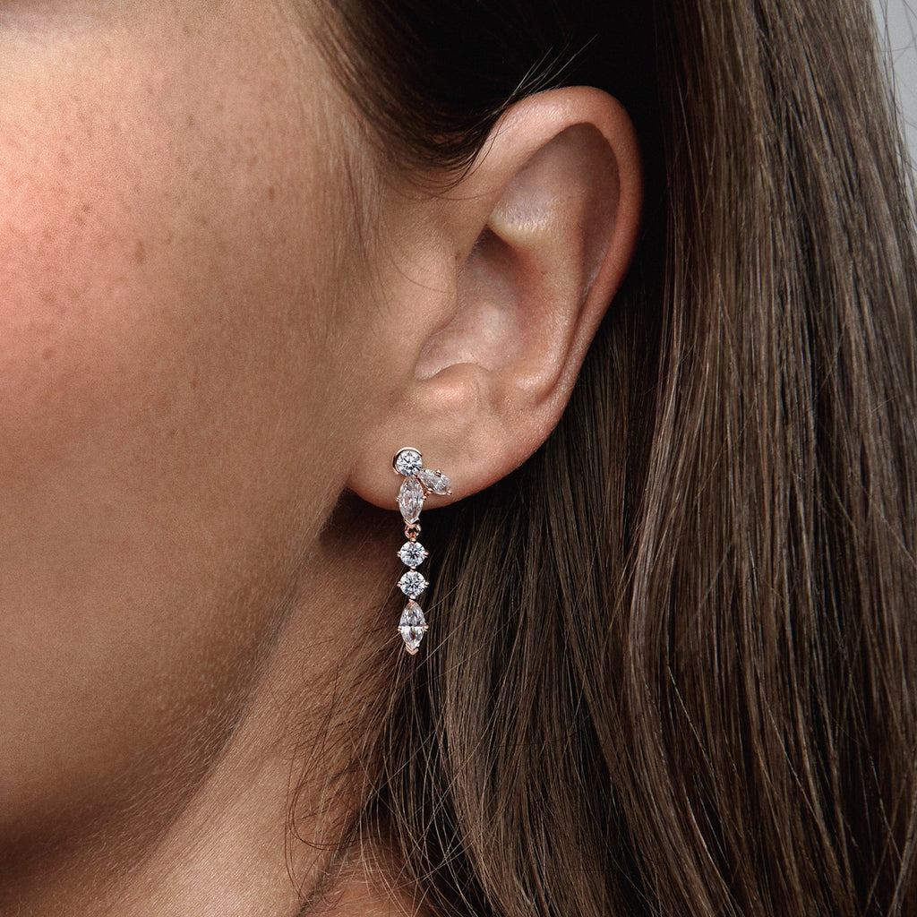 Sparkling Herbarium Cluster Drop Earrings