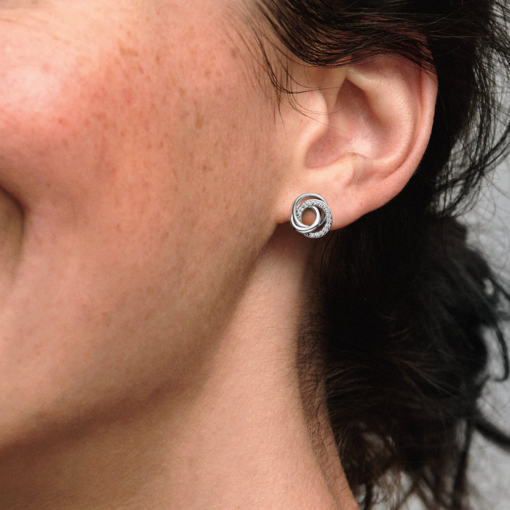 Family Always Encircled Stud Earrings