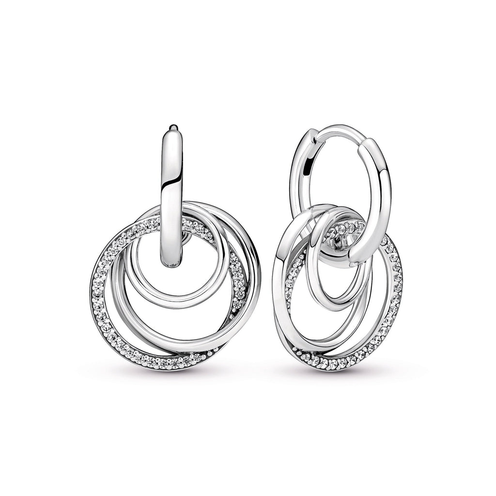 Family Always Encircled Hoop Earrings