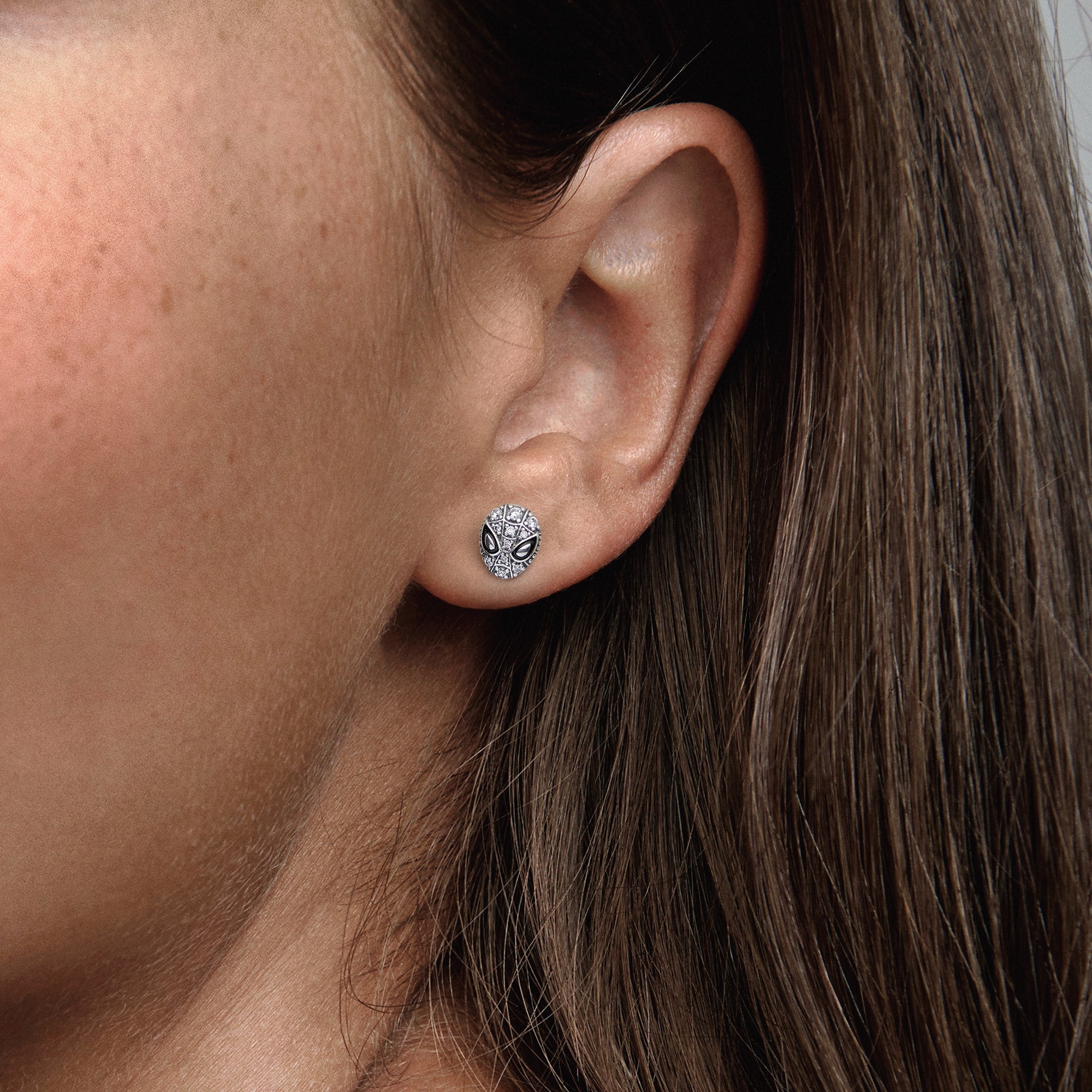 Marvel Spider-Man Mask Pavé Stud Earrings