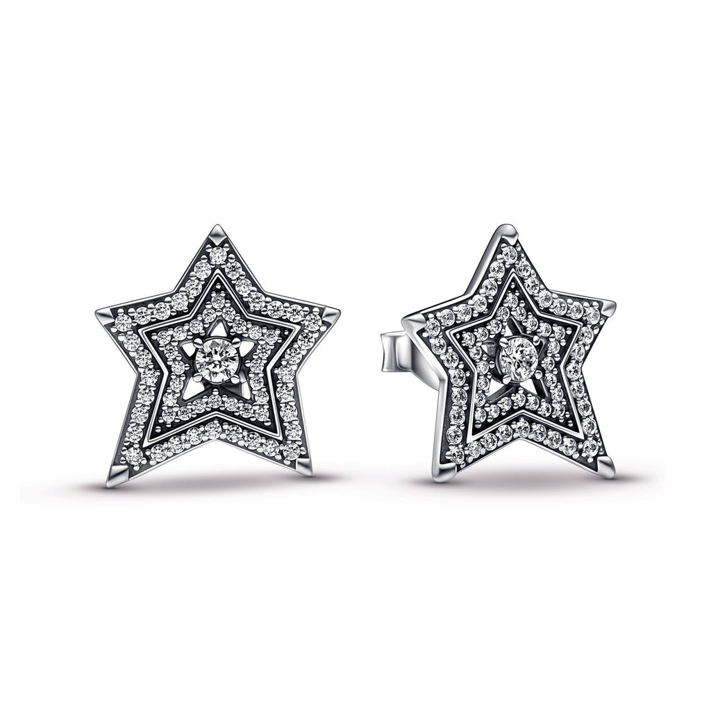 Celestial Asymmetric Star Stud Earrings