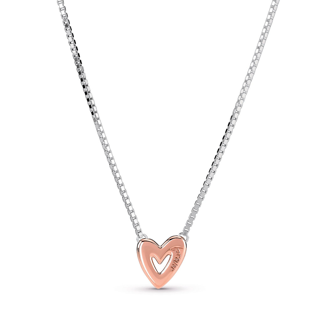 Sparkling Freehand Heart Necklace