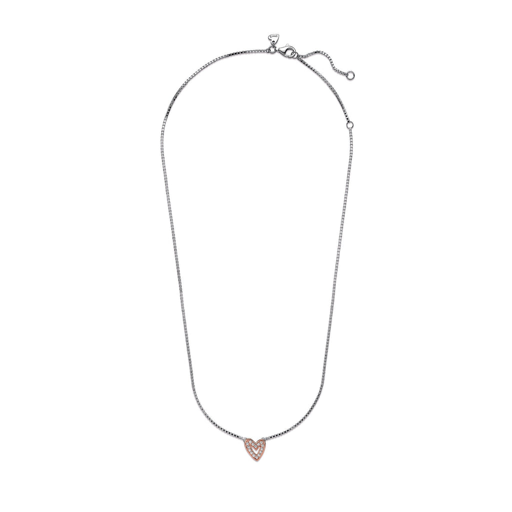 Sparkling Freehand Heart Necklace