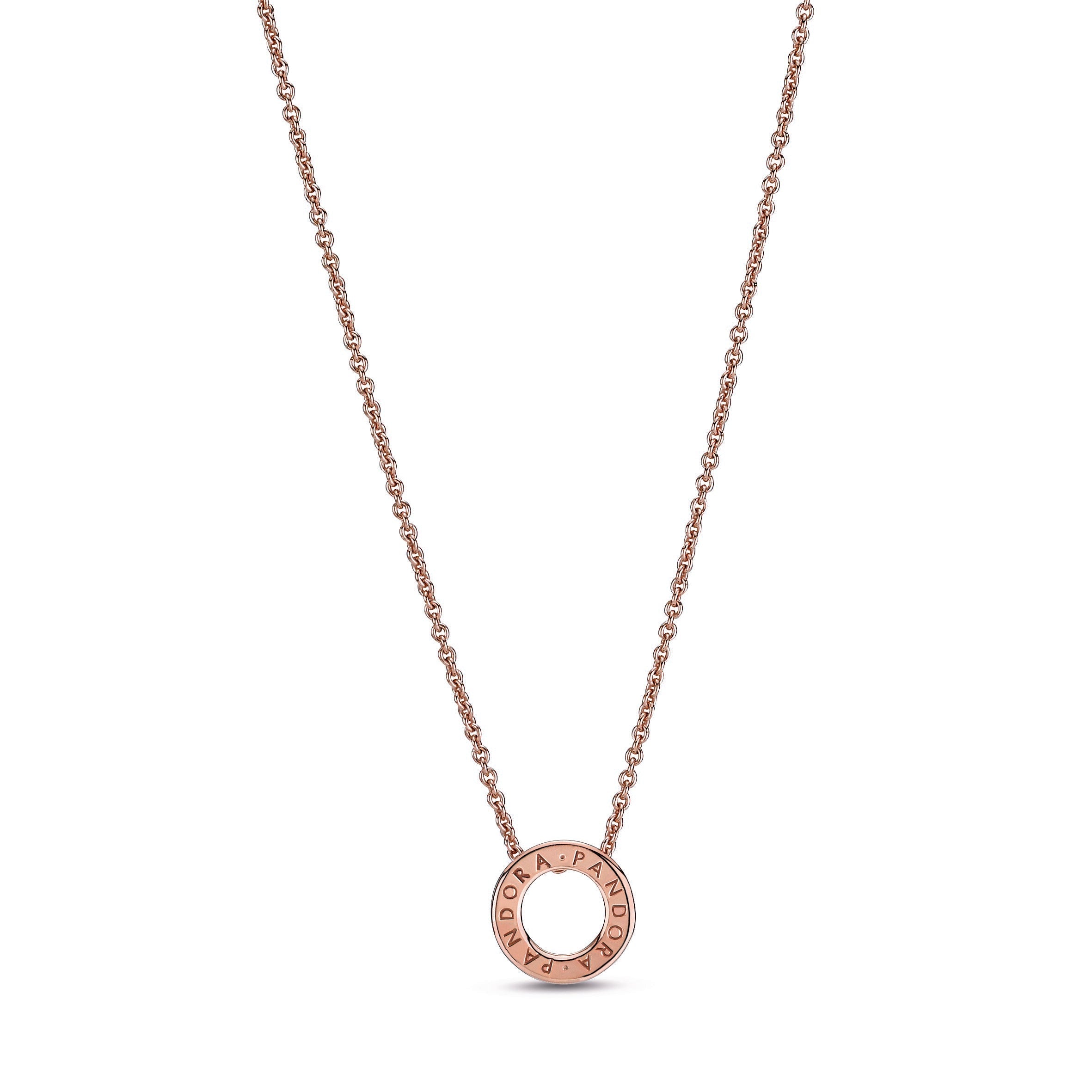 Pandora Logo Pavé Circle Collier Necklace