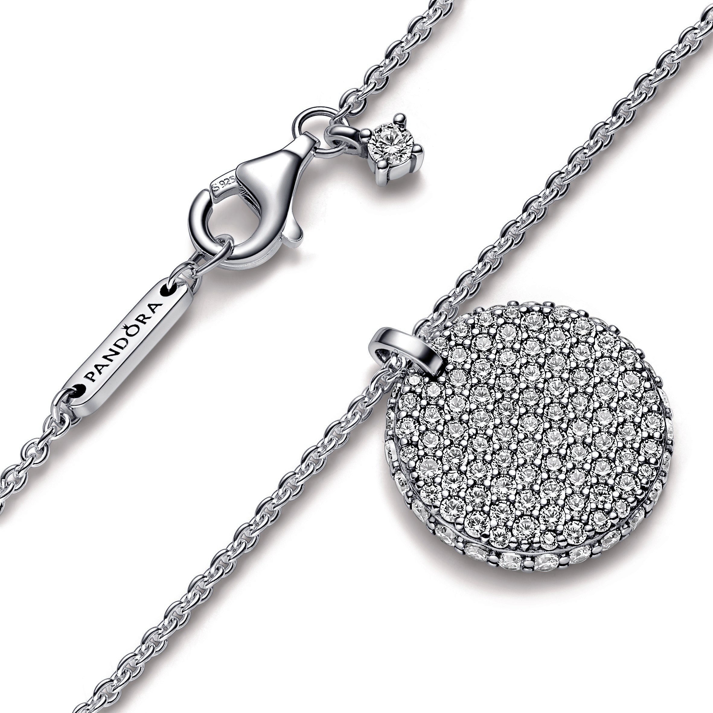 Pandora Timeless Pavé Round Pendant Necklace