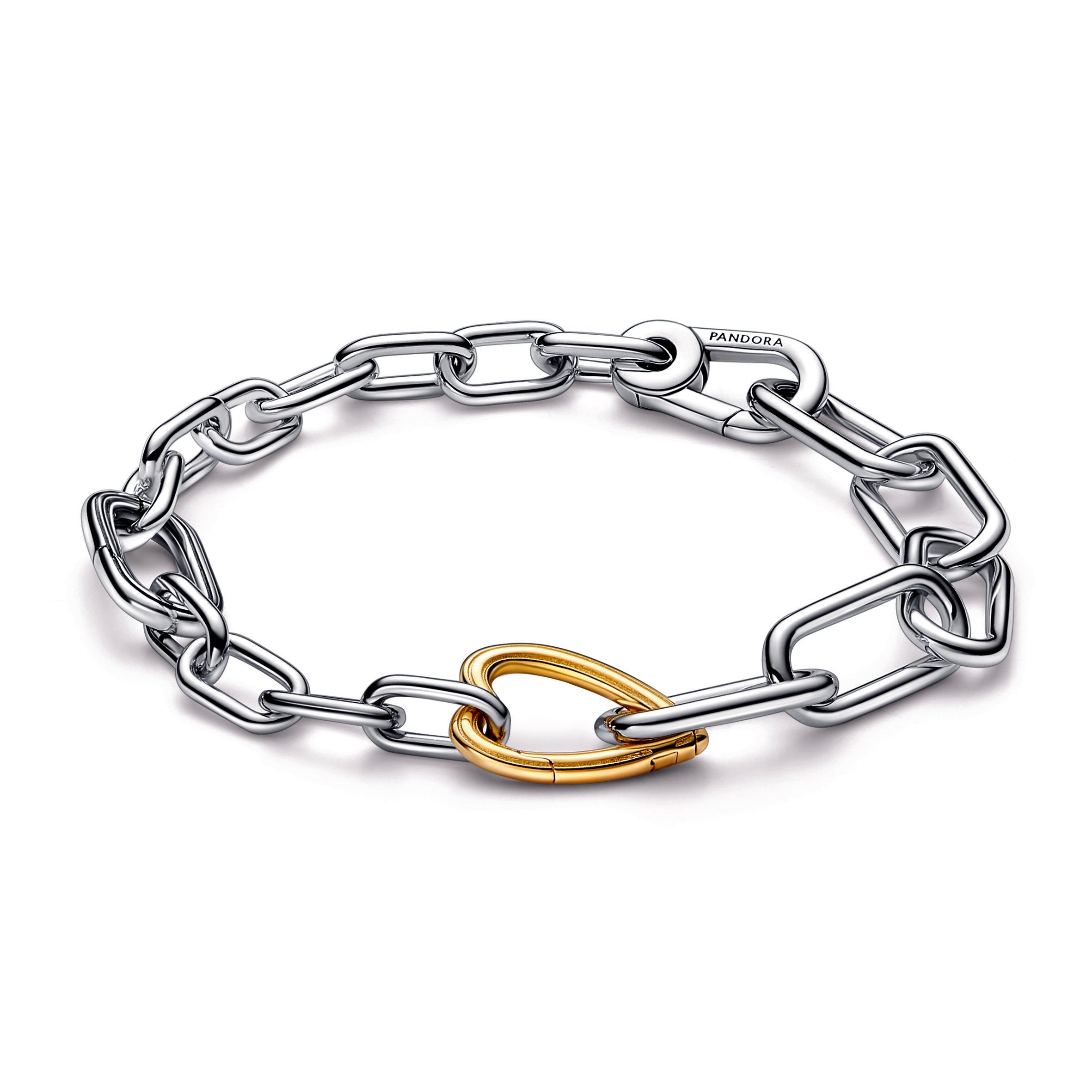 Pandora ME Two-tone Heart Link Chain Bracelet