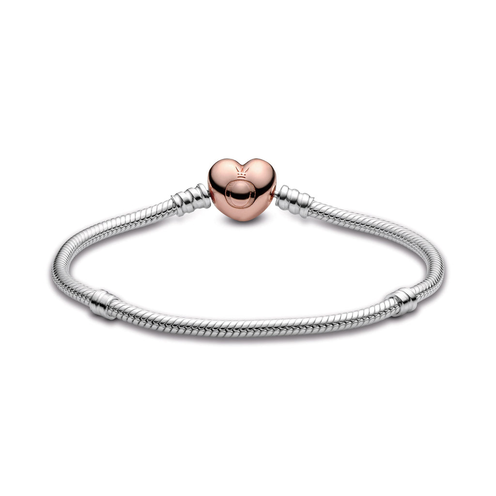 Moments Heart & Snake Chain Bracelet