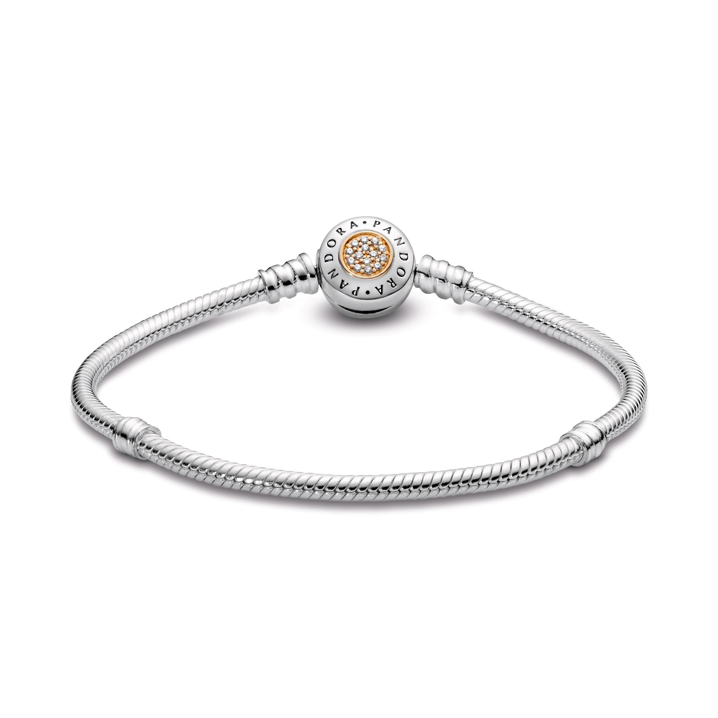 Pandora Moments Logo Clasp Snake Chain Bracelet