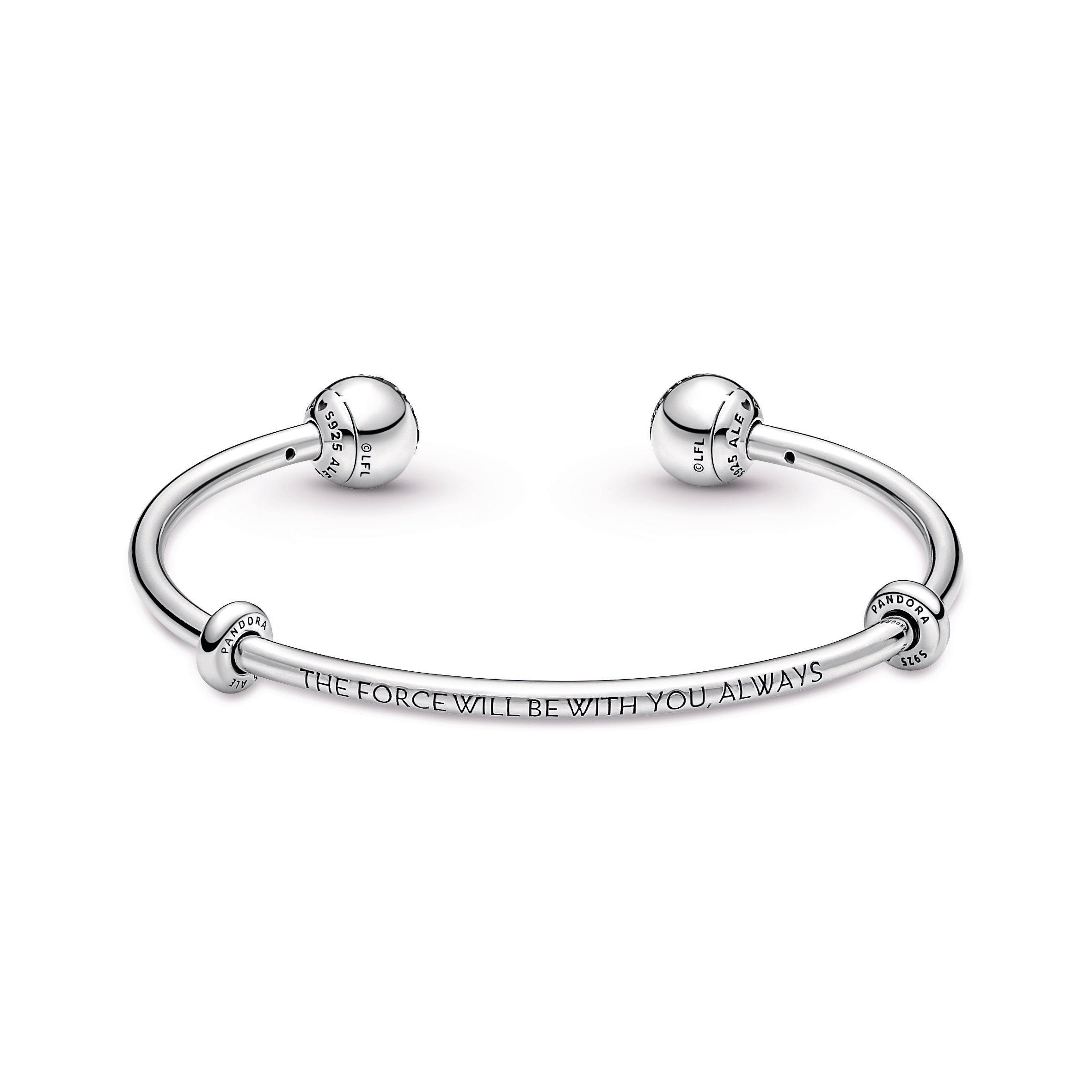 Pandora Moments Star Wars™ Light & Dark Side Logo Open Bangle