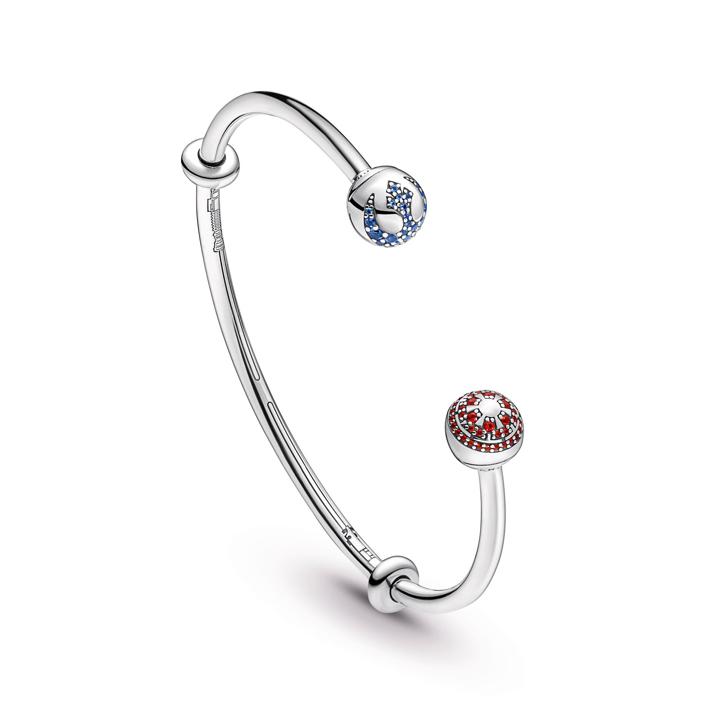 Pandora Moments Star Wars™ Light & Dark Side Logo Open Bangle