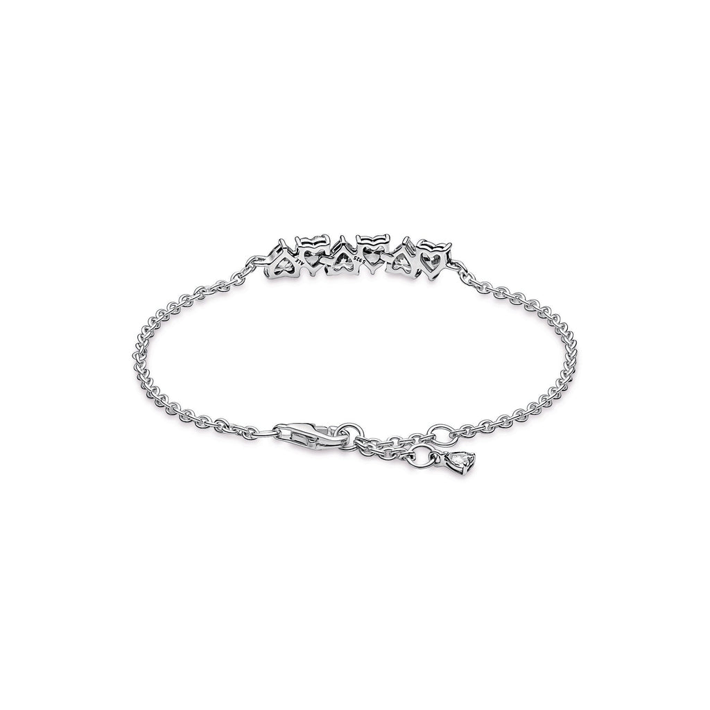Sparkling Endless Hearts Chain Bracelet