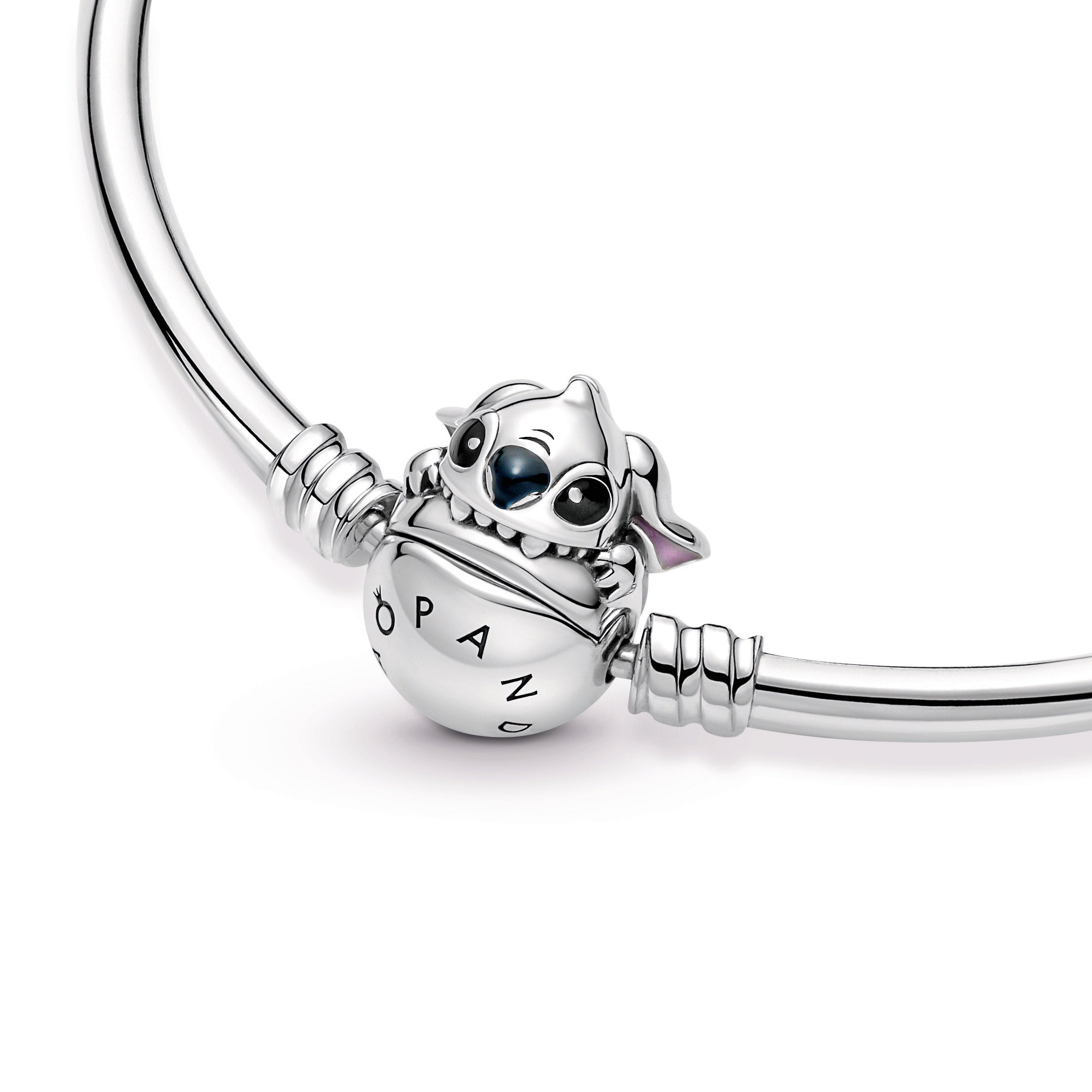 Pandora Moments Disney Stitch Biting Clasp Bangle
