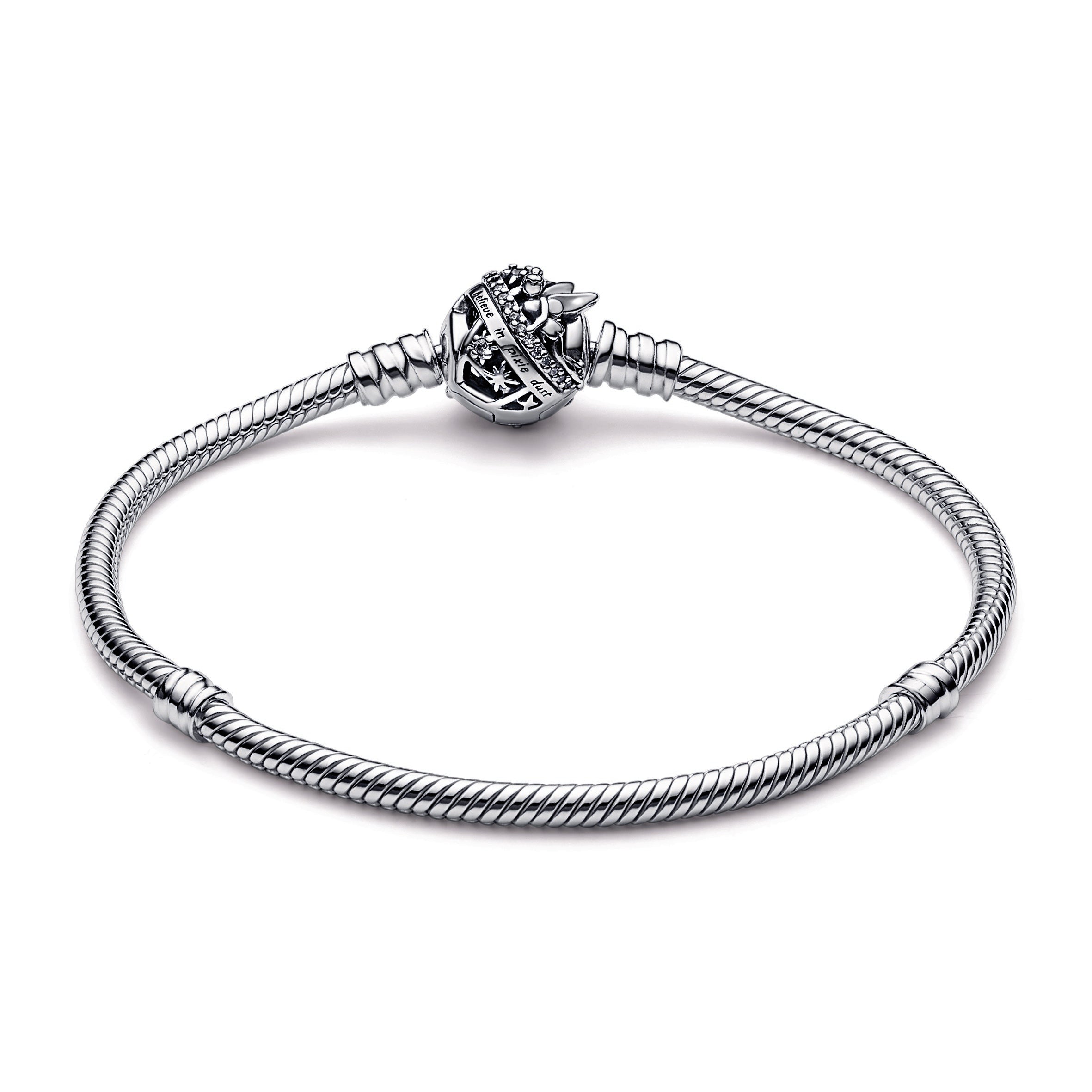 Disney Tinker Bell Clasp Moments Snake Chain Bracelet