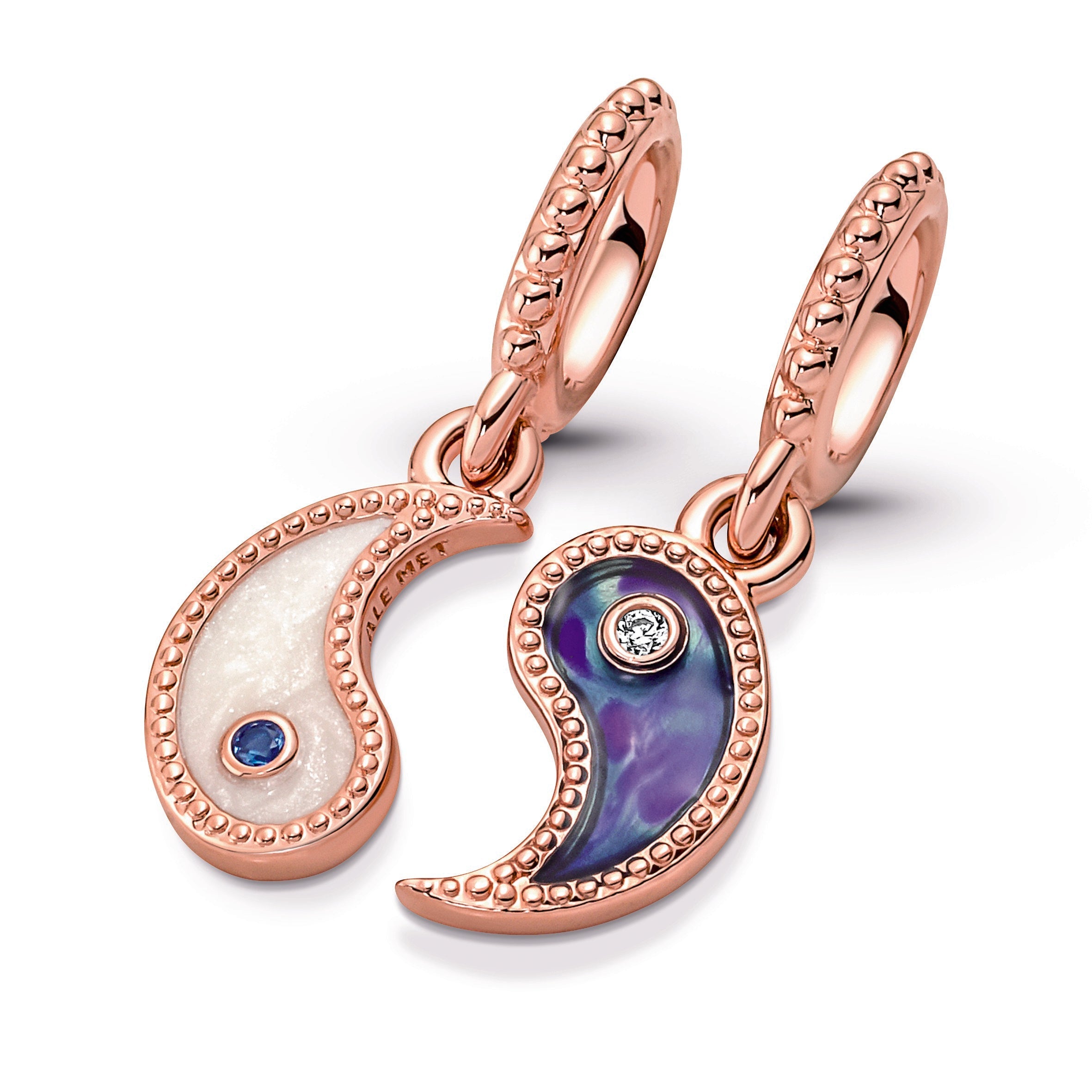 Splittable Yin & Yang Sparkling Dangle Charm