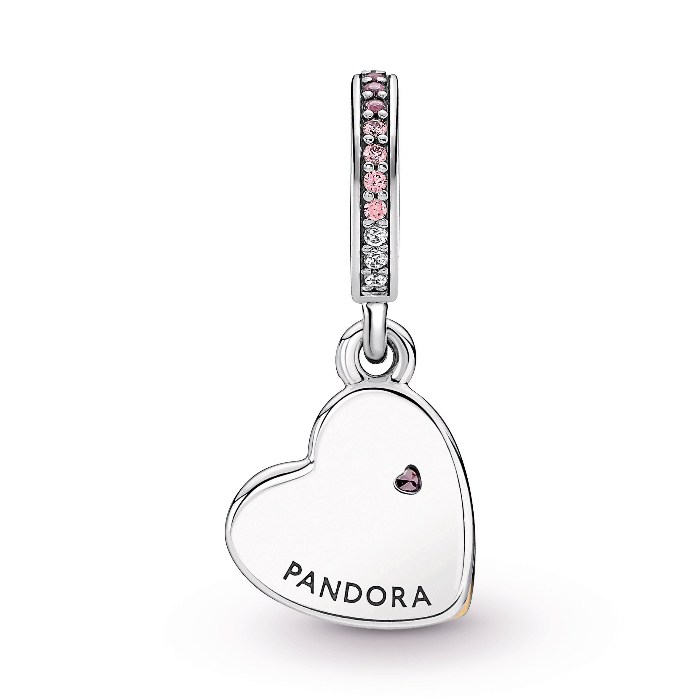 Entwined Infinite Hearts Double Dangle Charm