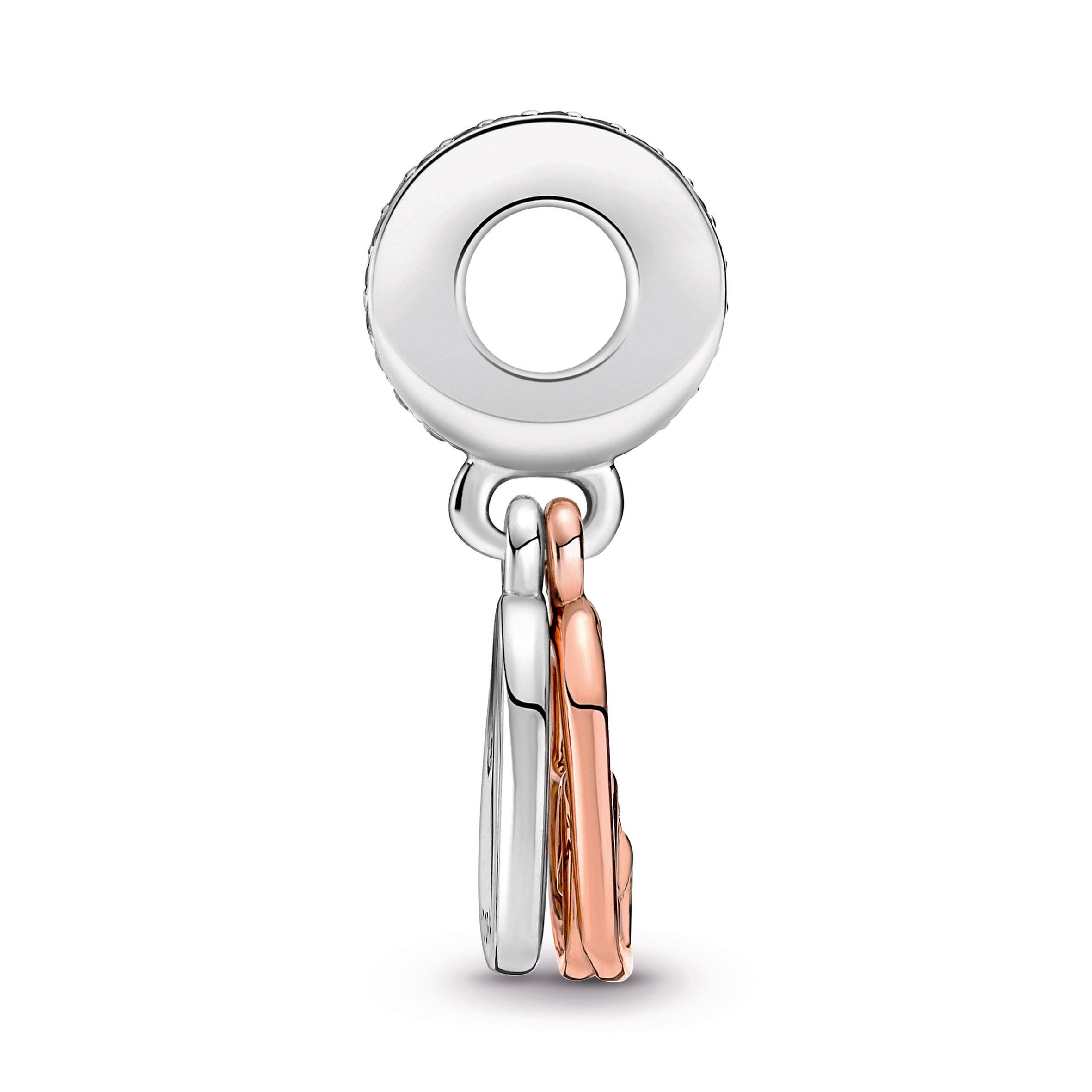 Entwined Infinite Hearts Double Dangle Charm