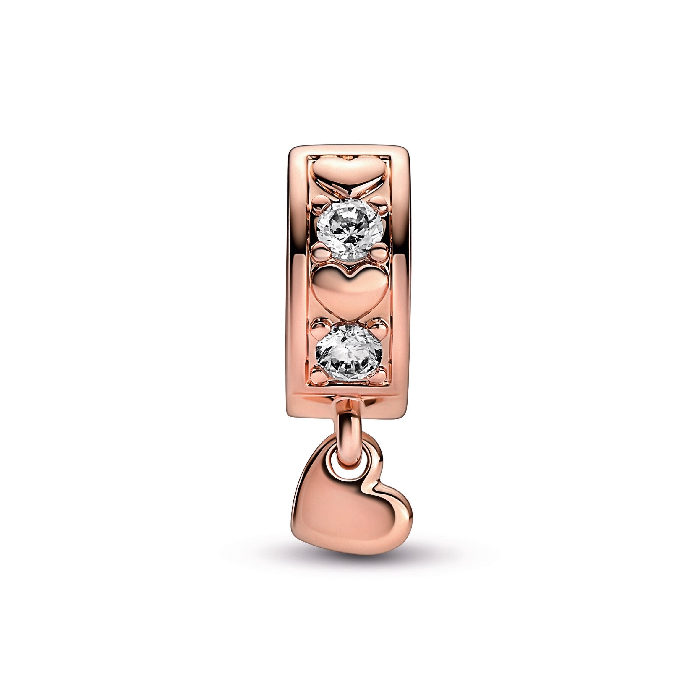 Infinite Hearts Sparkling Dangling Clip Charm