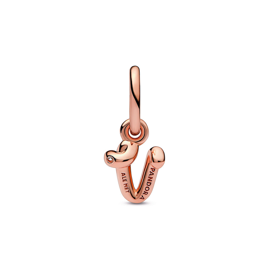 Letter v Script Alphabet Dangle Charm