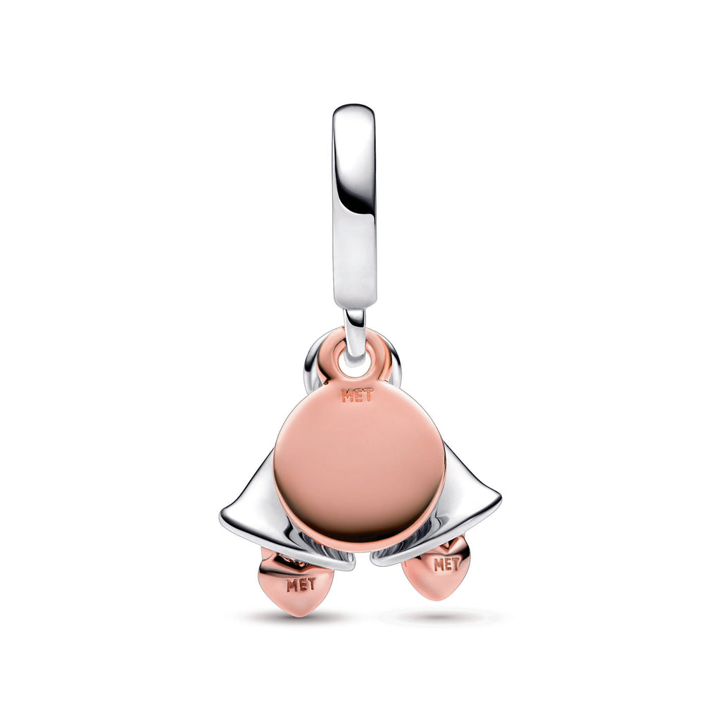 Two-tone Wedding Bells Double Dangle Charm