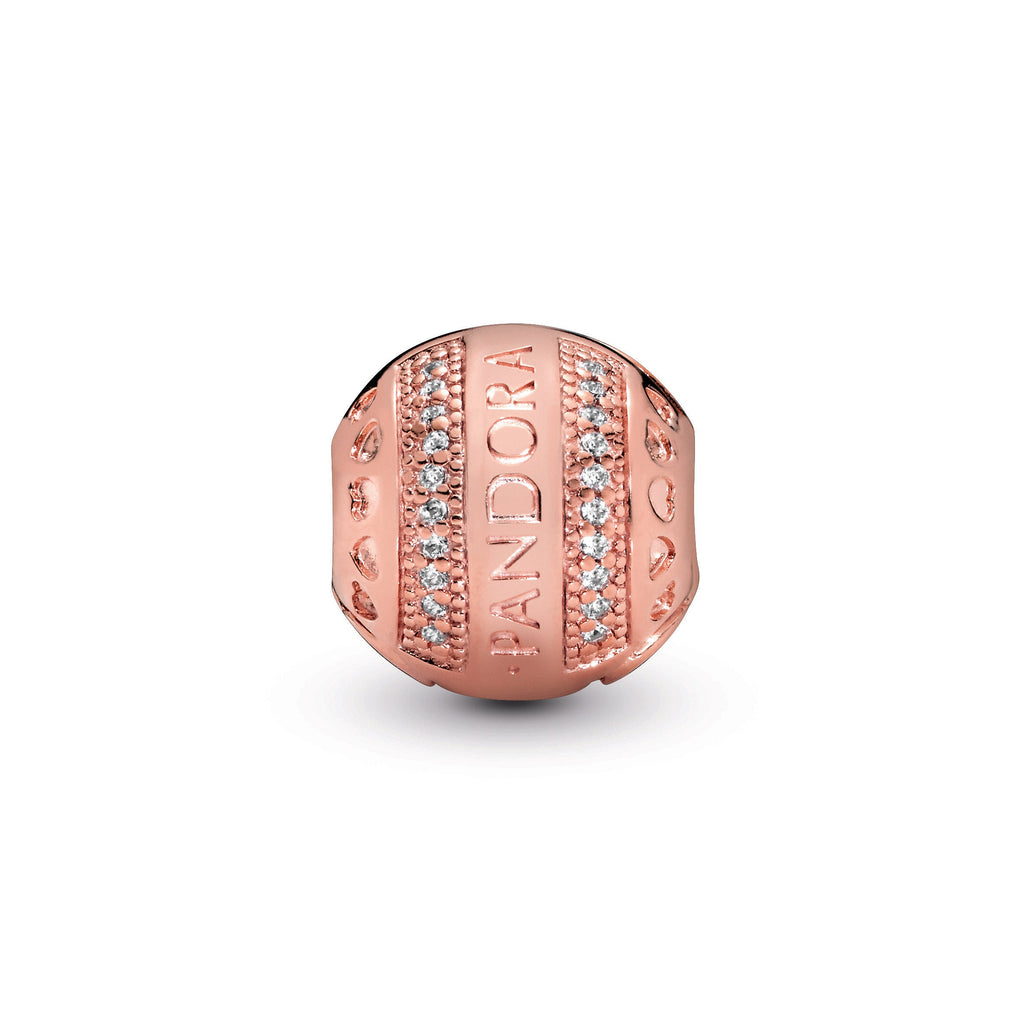 Pandora Logo Round Clip Charm