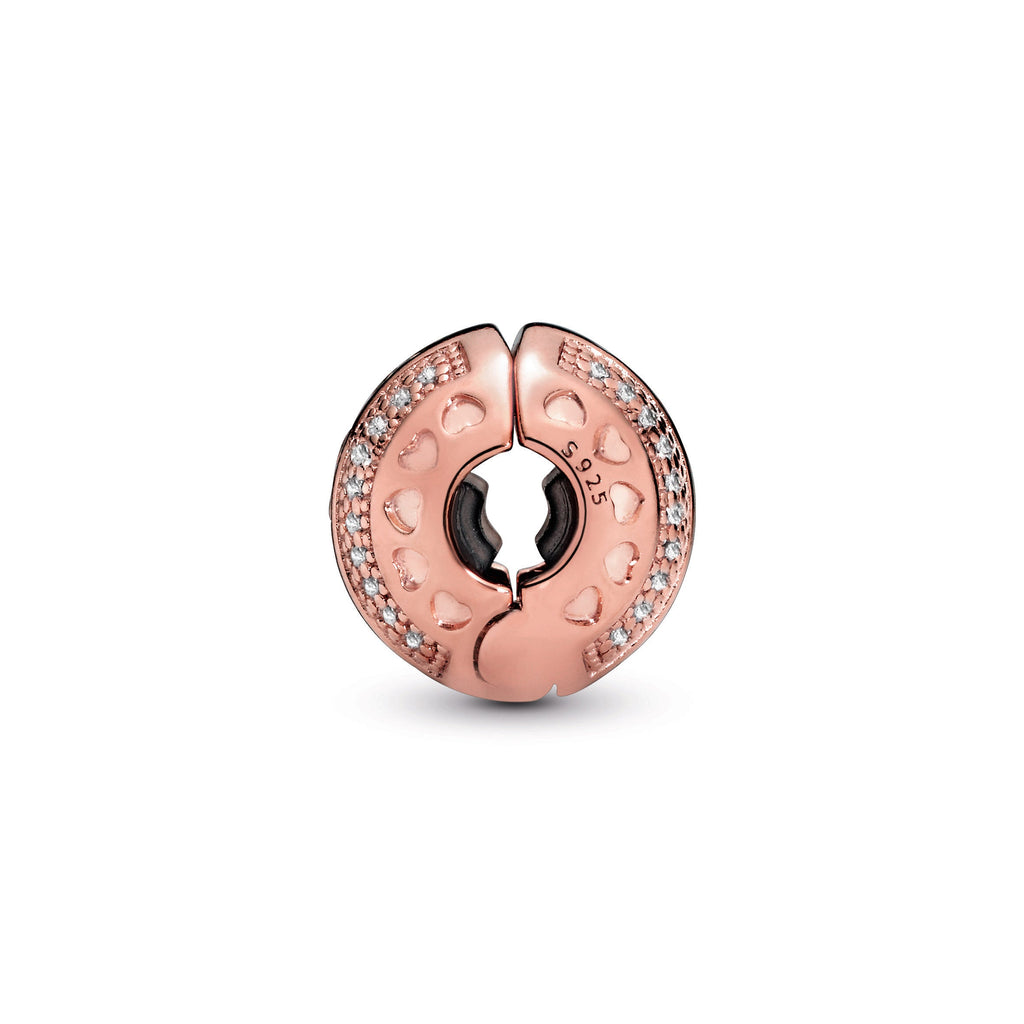 Pandora Logo Round Clip Charm