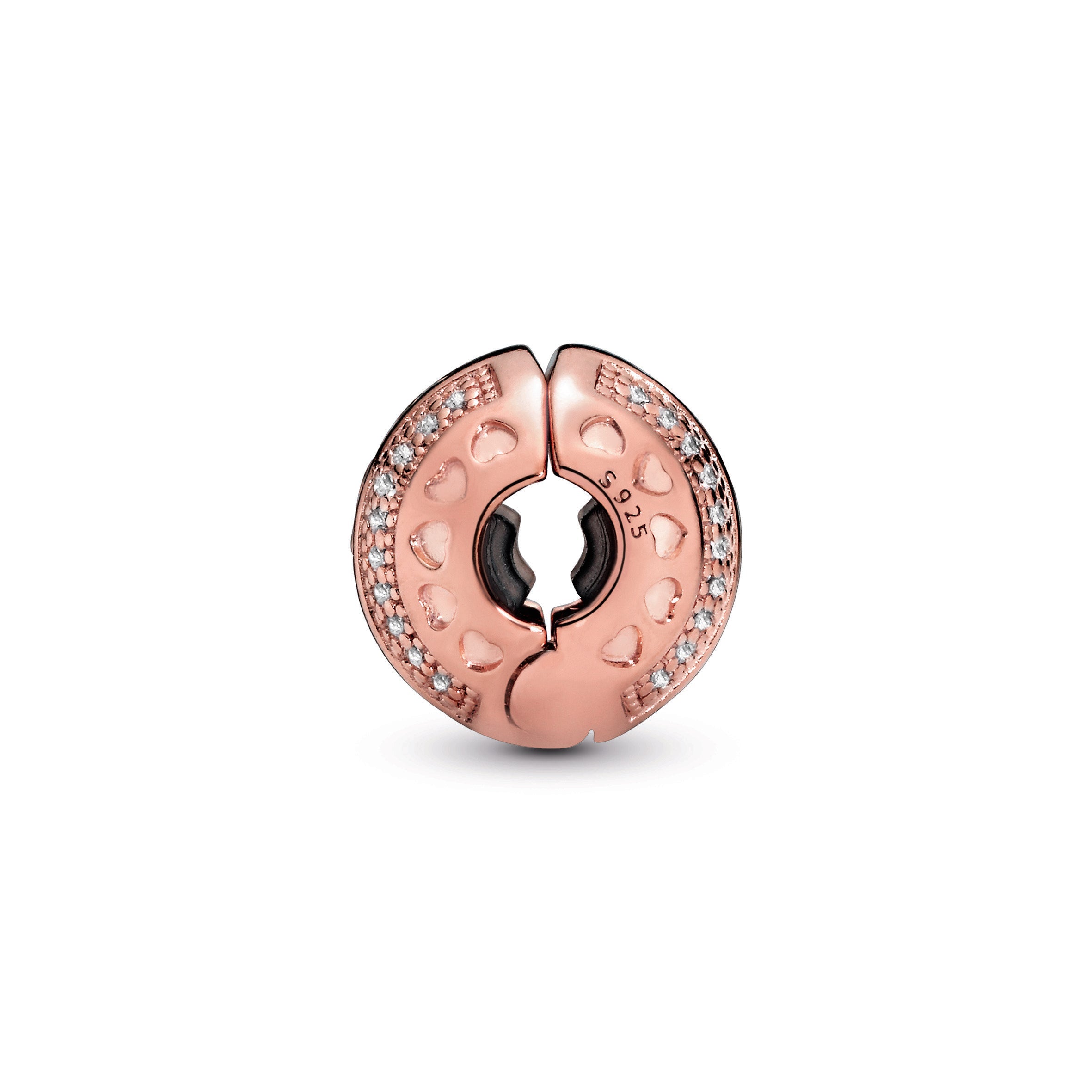 Pandora Logo Round Clip Charm